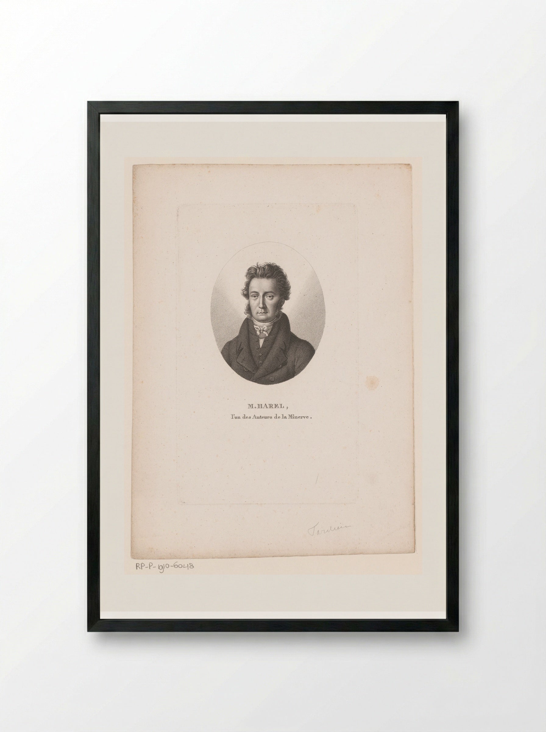 Portret van Charles Jean Harel - Ambroise Tardieu - Framed Print Black