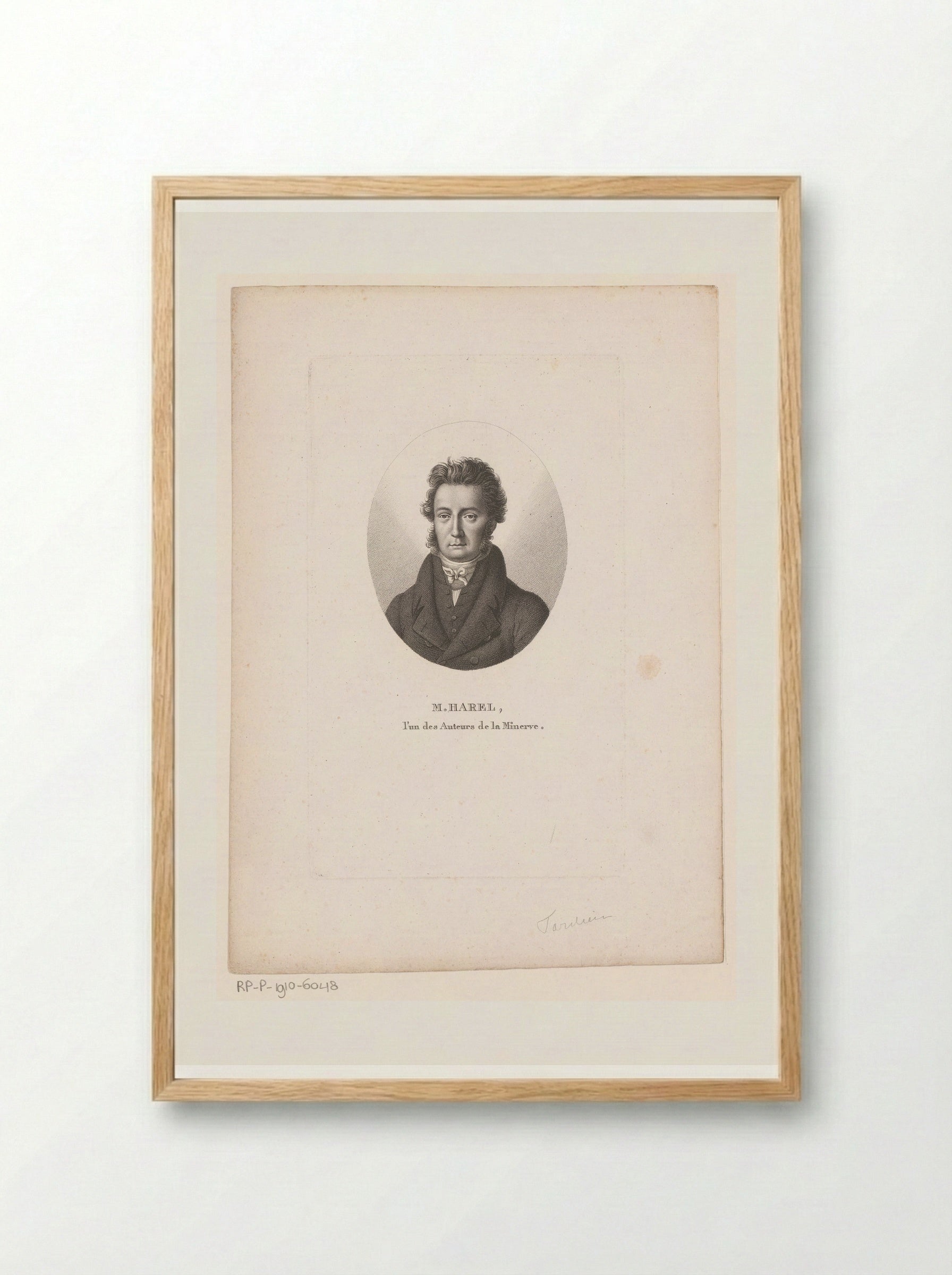 Portret van Charles Jean Harel - Ambroise Tardieu - Framed Print Wood