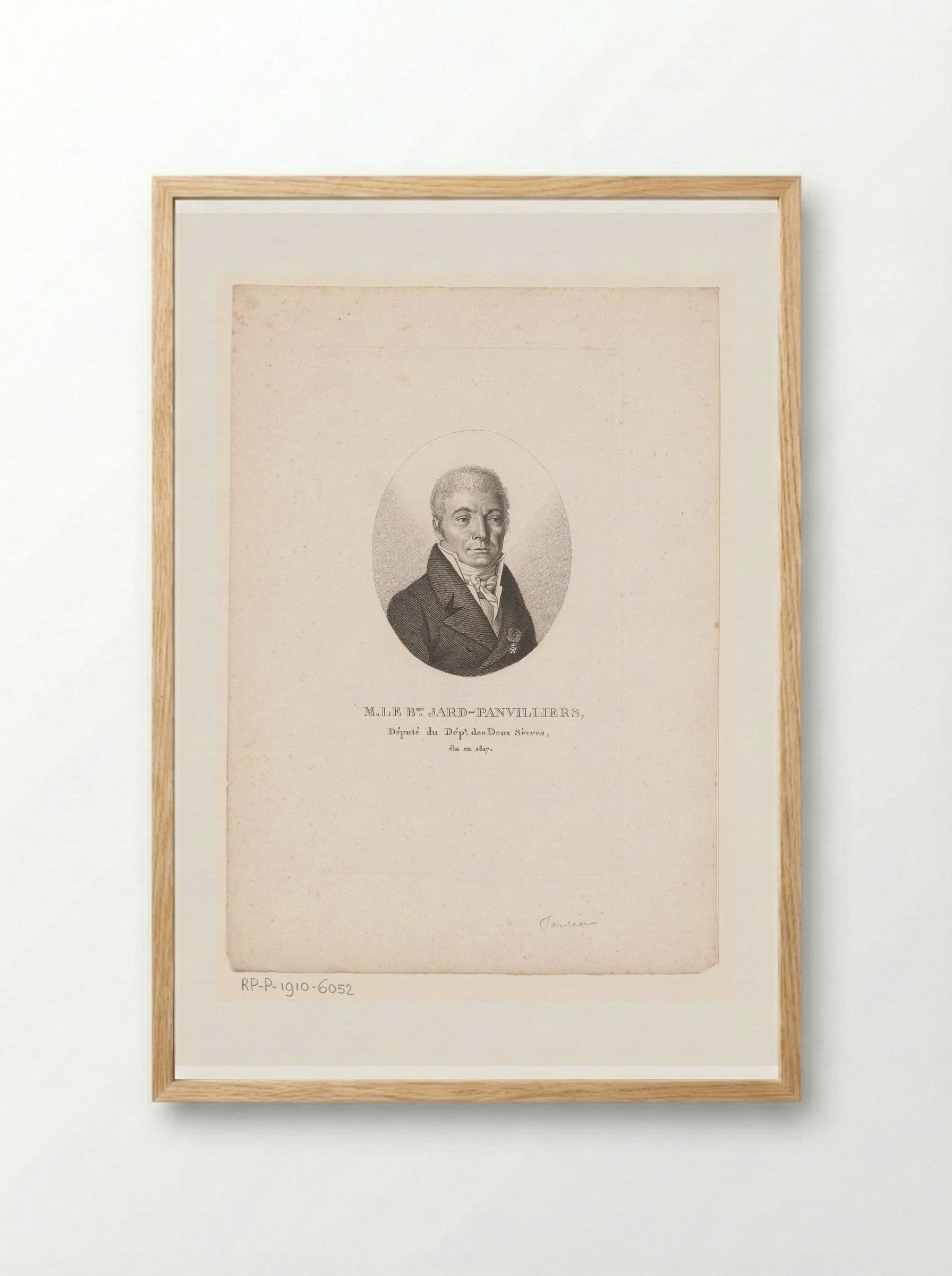 Portret van Charles Marcellin Jard-Panvillier - Ambroise Tardieu - Framed Print Wood