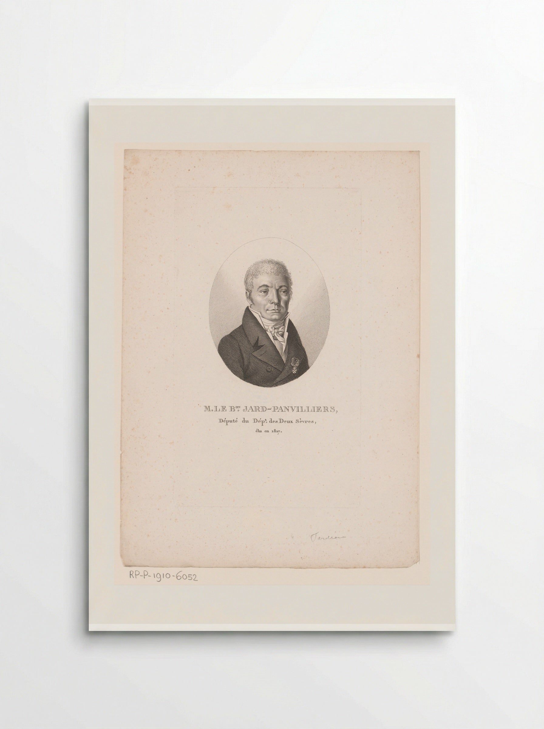 Portret van Charles Marcellin Jard-Panvillier - Ambroise Tardieu - Poster