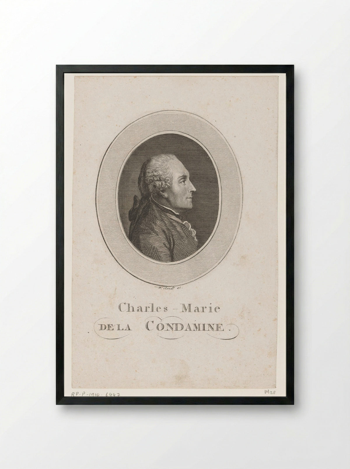 Portret van Charles-Marie de La Condamine - Wilhelm Arndt - Framed Print Black