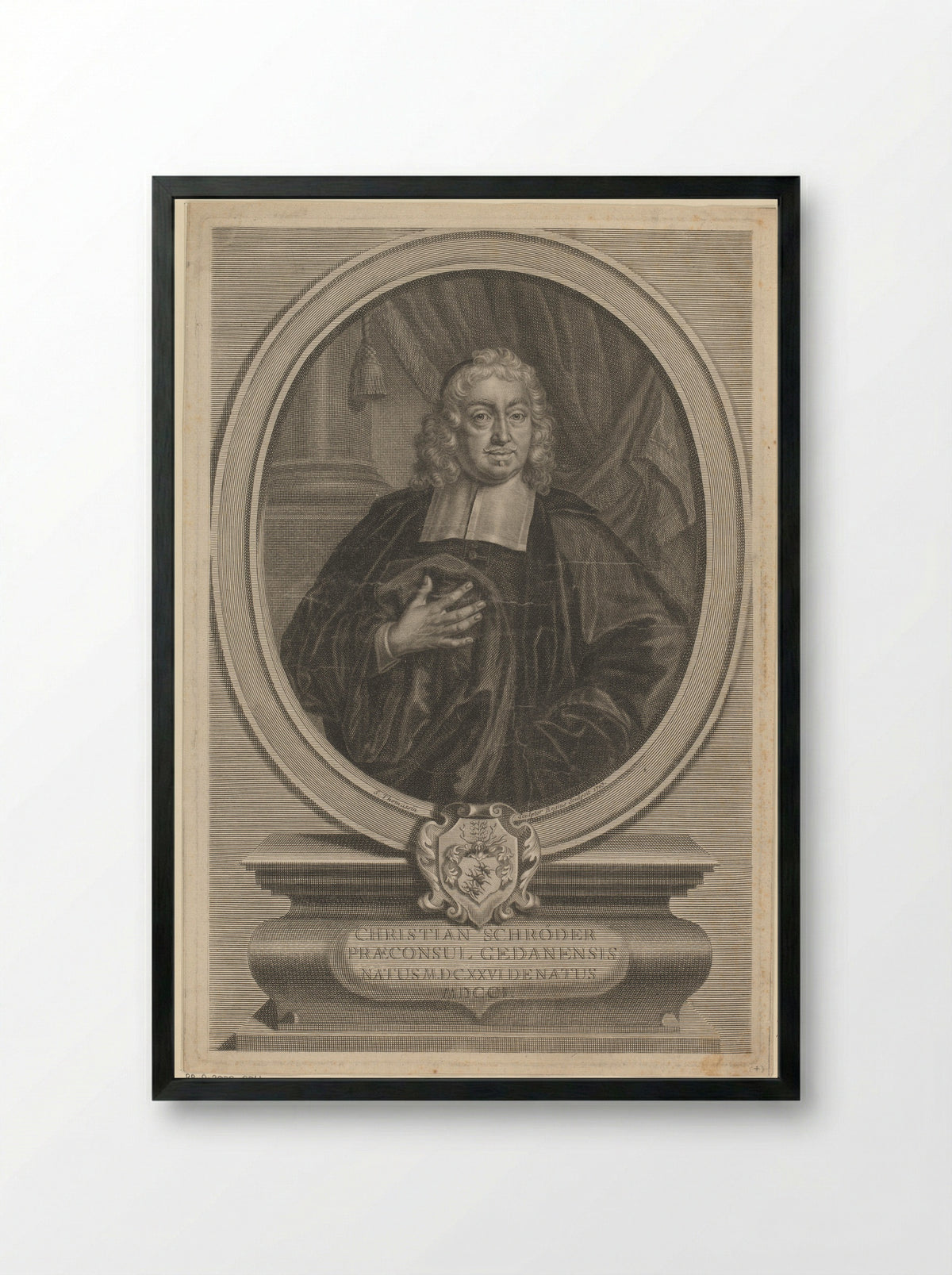 Portret van Christian Schröder - Simon Thomassin - Framed Print Black