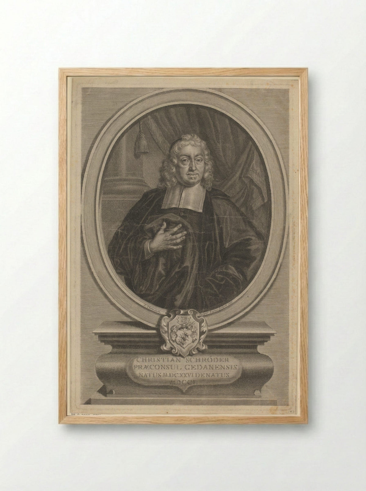 Portret van Christian Schröder - Simon Thomassin - Framed Print Wood