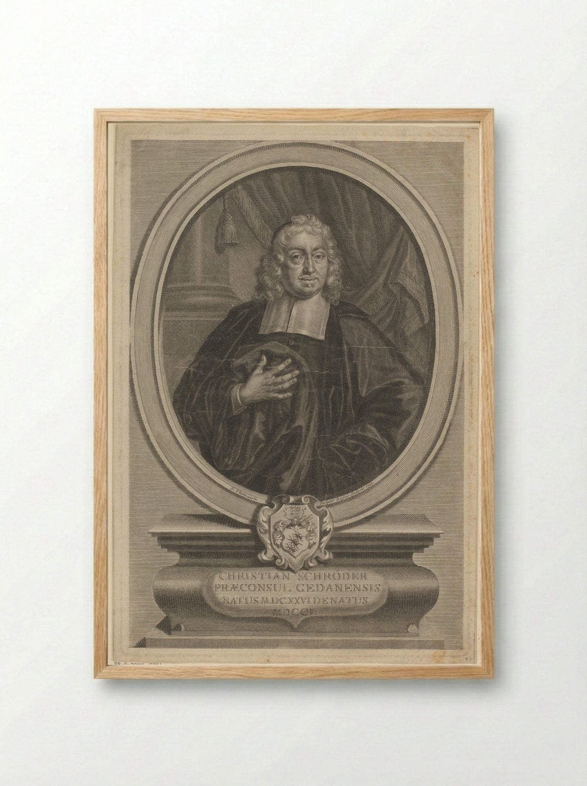 Portret van Christian Schröder - Simon Thomassin - Framed Print Wood