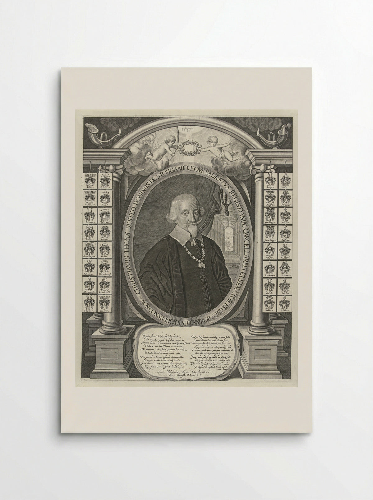 Portret van Christian Thomas Sested - Albert Haelwegh - Poster