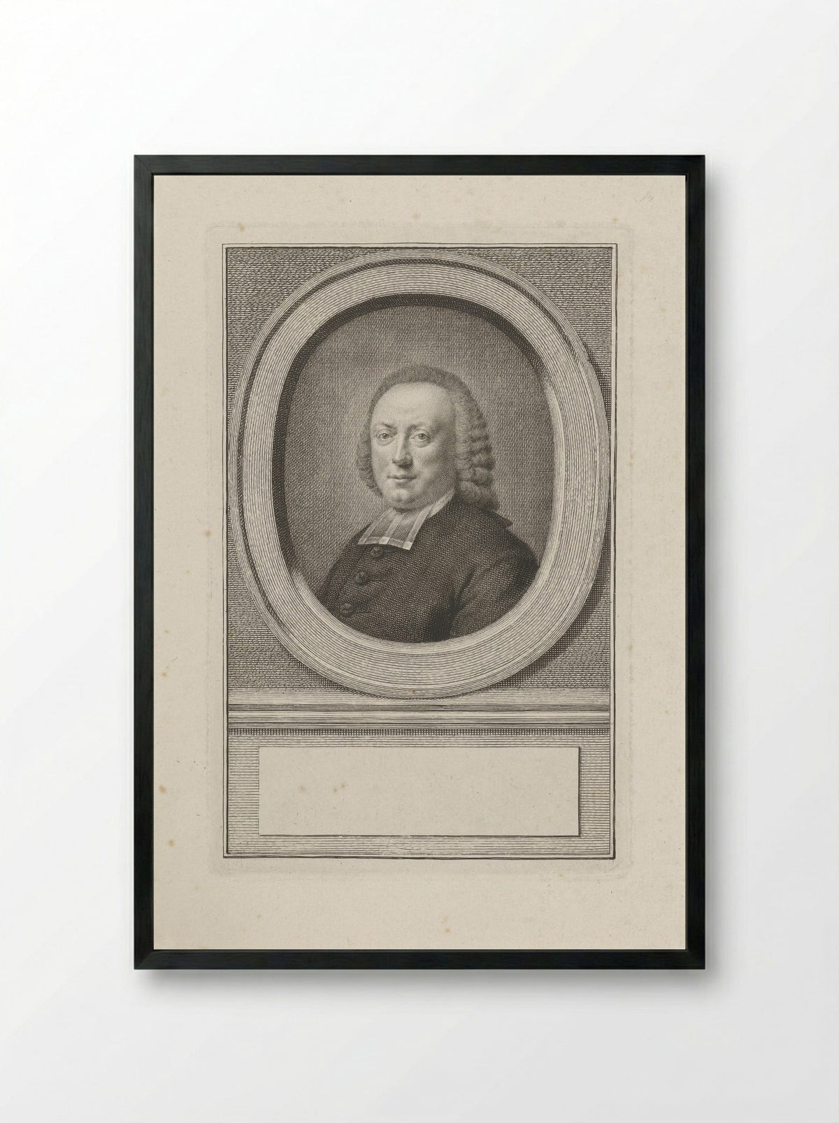 Portret van Christianus Carolus Henricus van der Aa - Jacob Houbraken - Framed Print Black