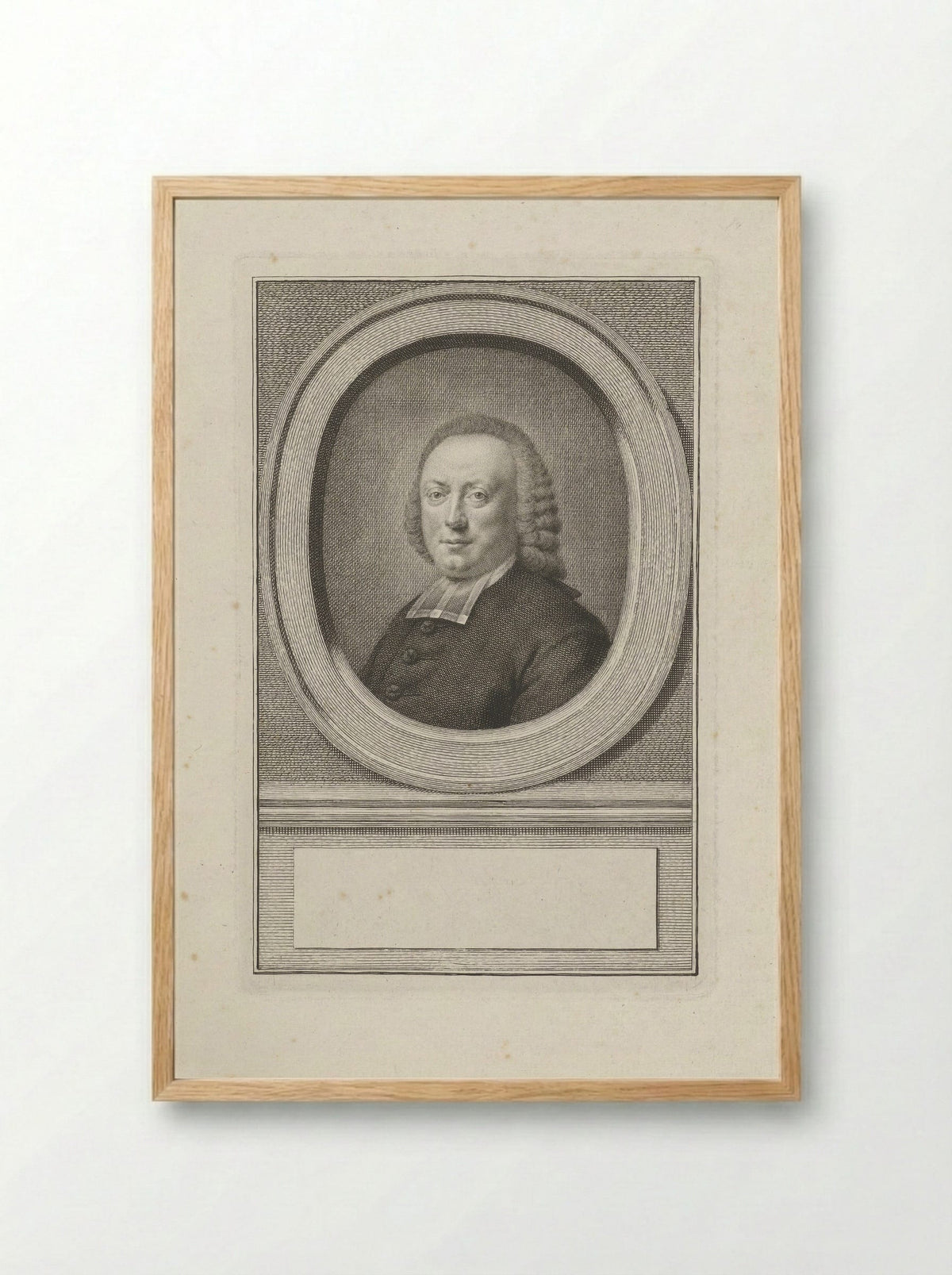 Portret van Christianus Carolus Henricus van der Aa - Jacob Houbraken - Framed Print Wood