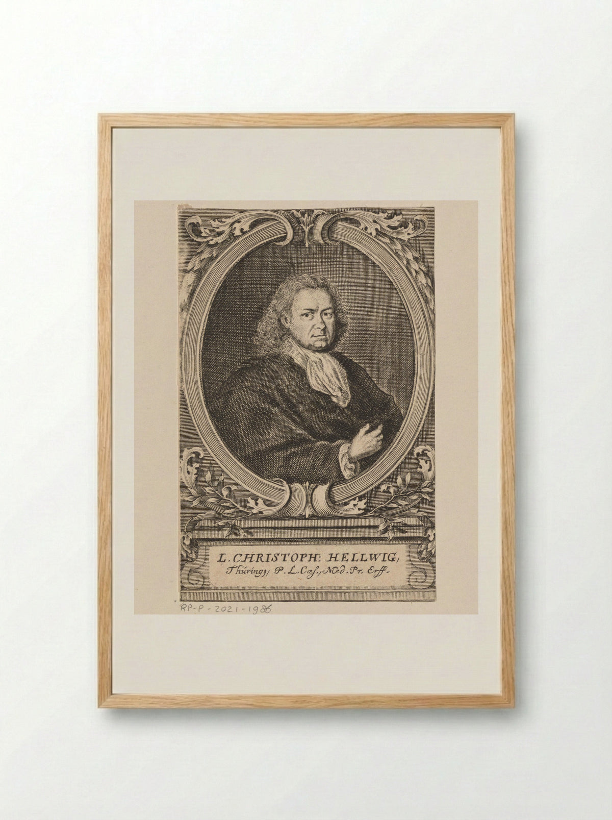 Portret van Christoph Hellwig - Jakob Petrus - Framed Print Wood