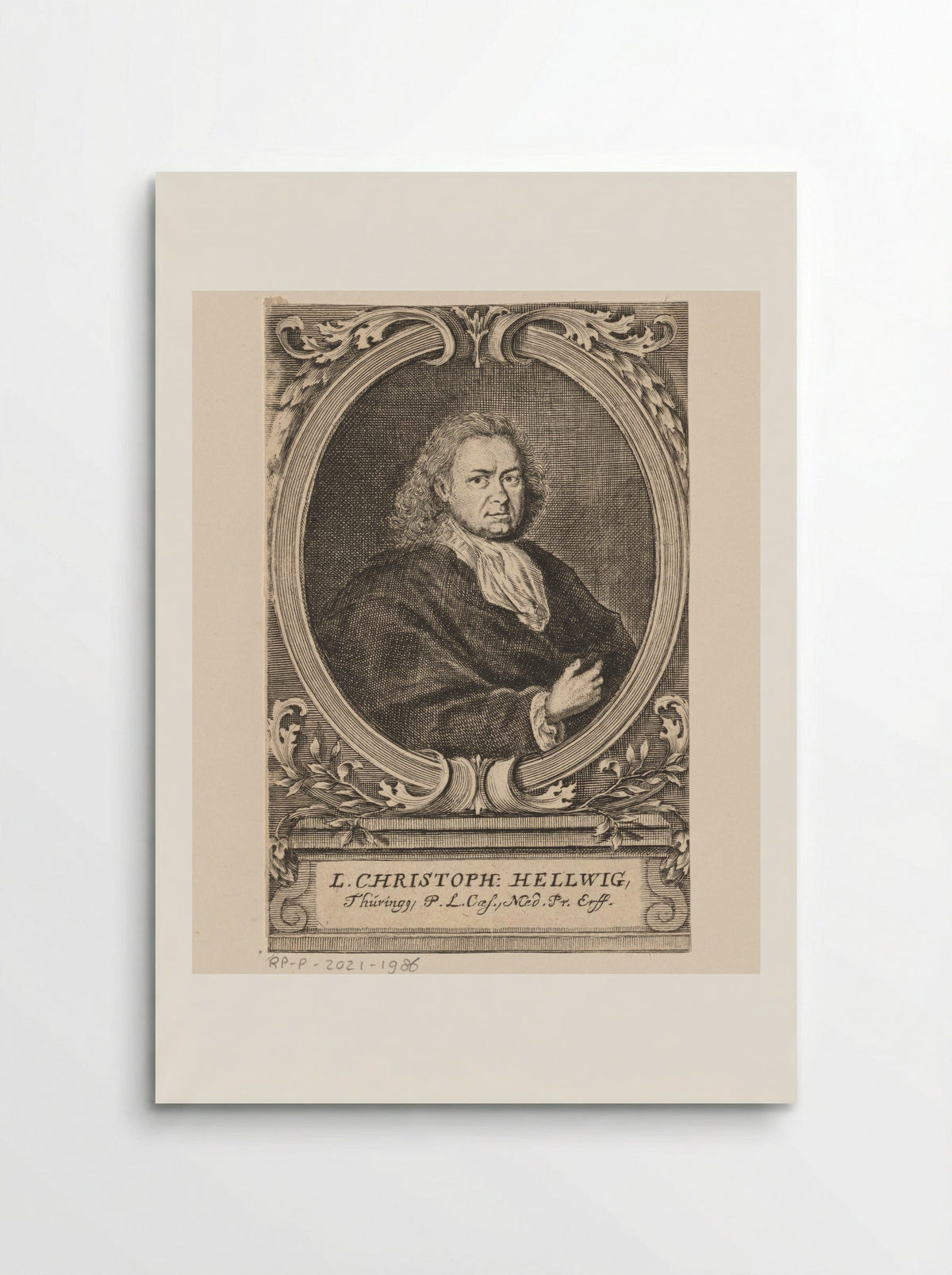Portret van Christoph Hellwig - Jakob Petrus - Poster