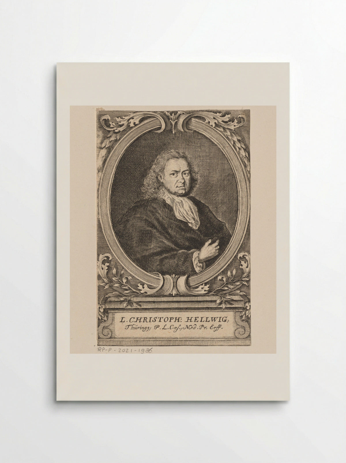 Portret van Christoph Hellwig - Jakob Petrus - Poster