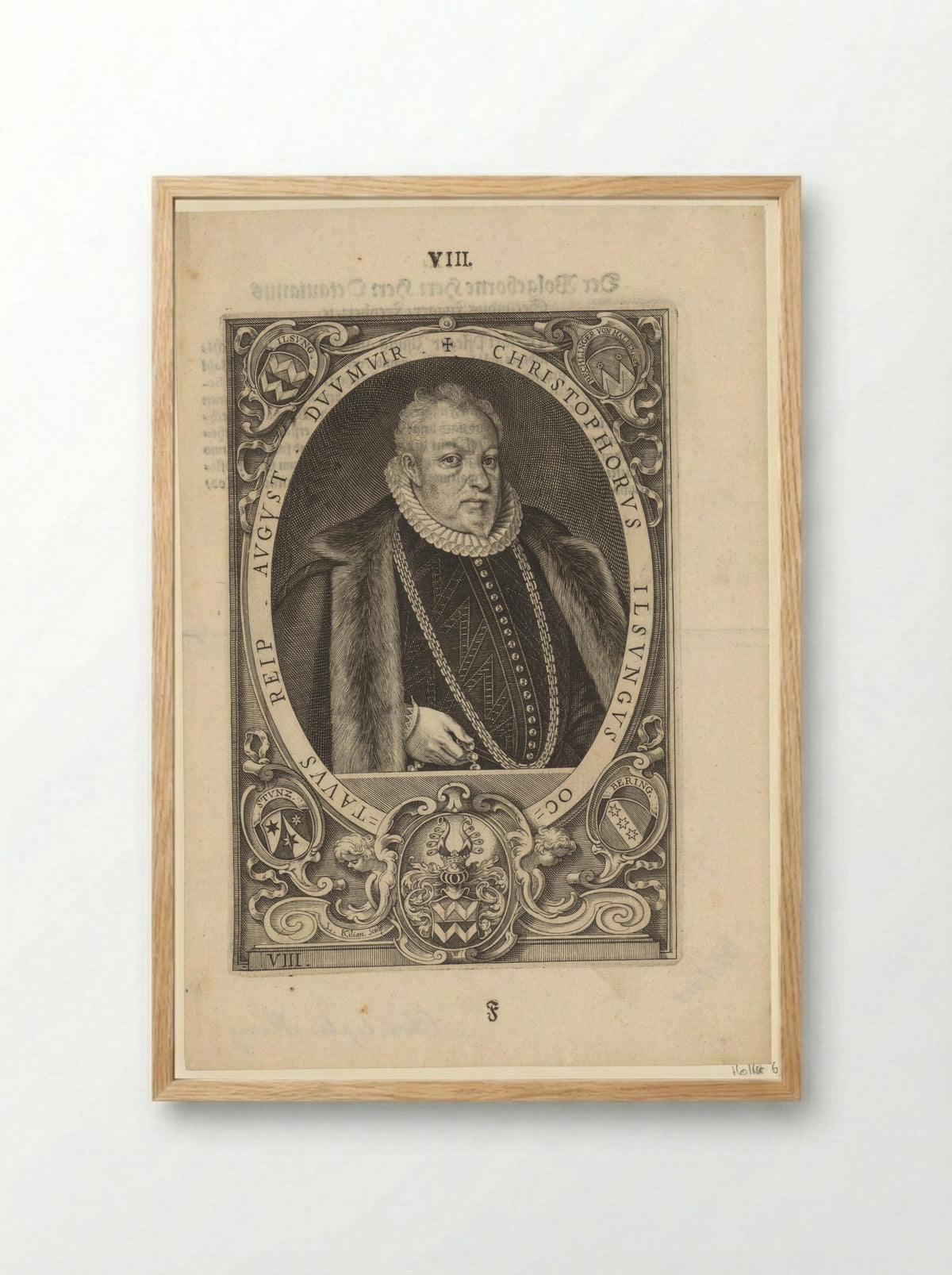Portret van Christoph Ilsung - Lucas Kilian - Framed Print Wood