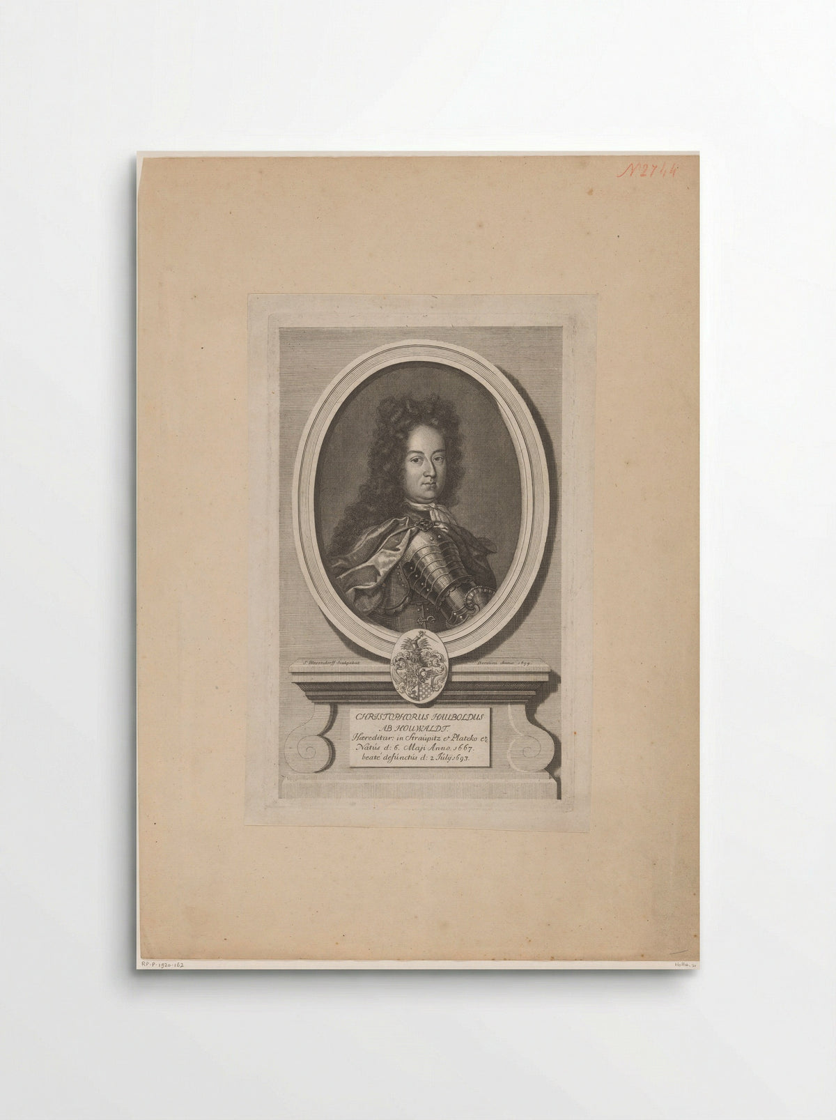 Portret van Christopher Haubold von Houwaldt - Samuel Blesendorf - Poster