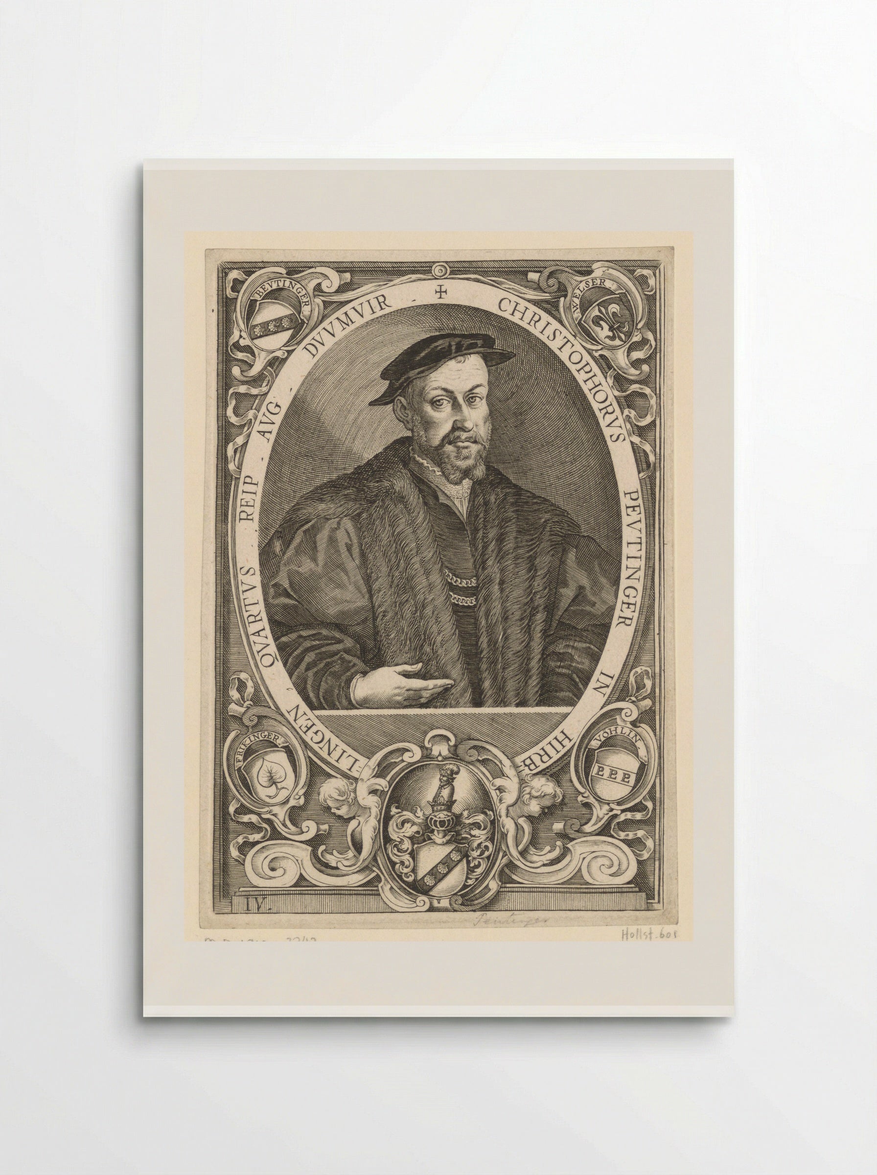 Portret van Christopher Peutinger - Lucas Kilian - Poster