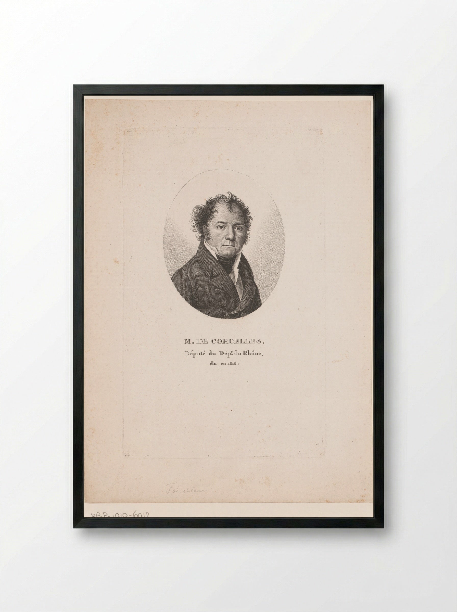 Portret van Claude Tircuy de Corcelles - Ambroise Tardieu - Framed Print Black