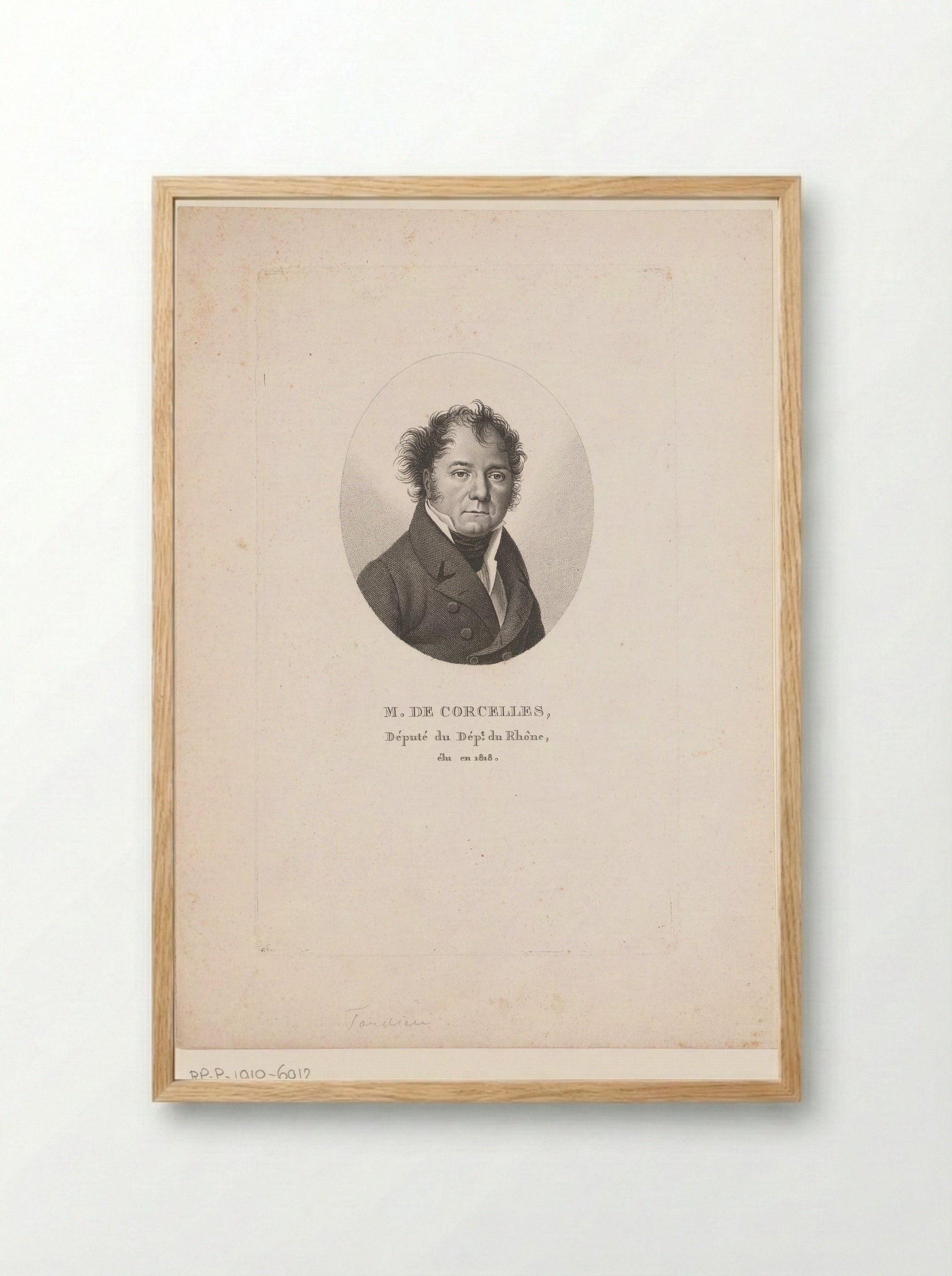 Portret van Claude Tircuy de Corcelles - Ambroise Tardieu - Framed Print Wood