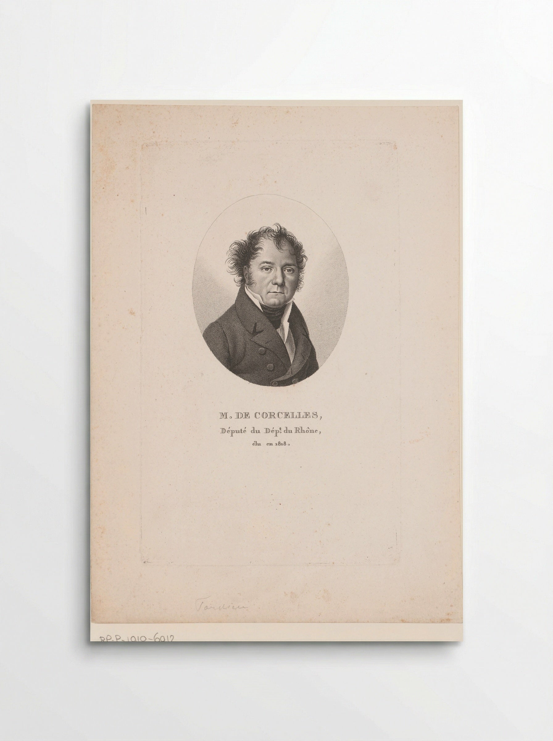 Portret van Claude Tircuy de Corcelles - Ambroise Tardieu - Poster