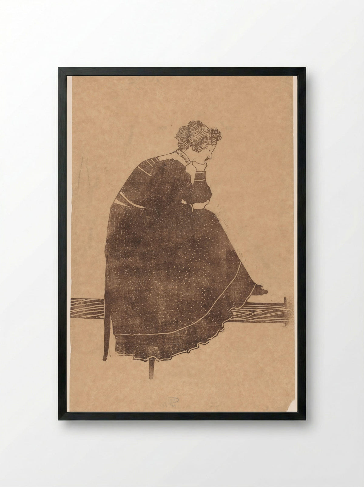 Portret van Coba Stolk-Schmidt zittend op stoel - Reijer Stolk - Framed Print Black