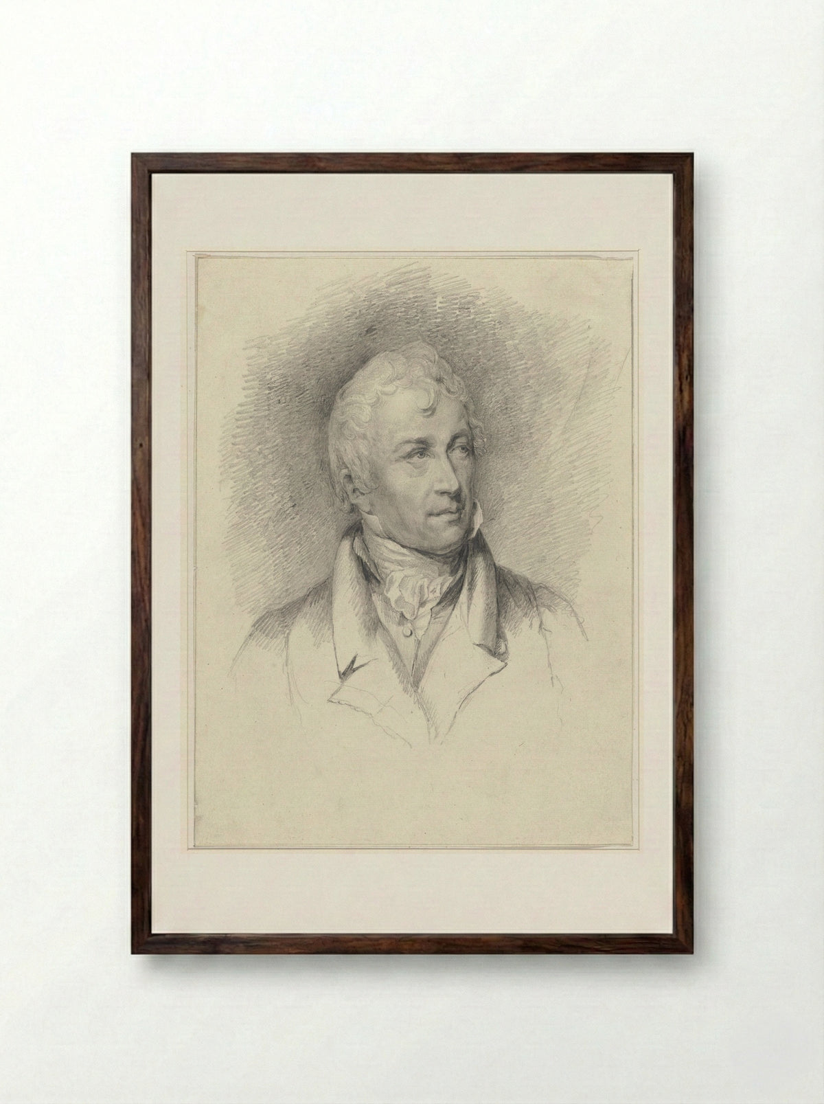 Portret van Cornelis Apostool - Jan Simon Voddigel - Framed Print Dark Wood
