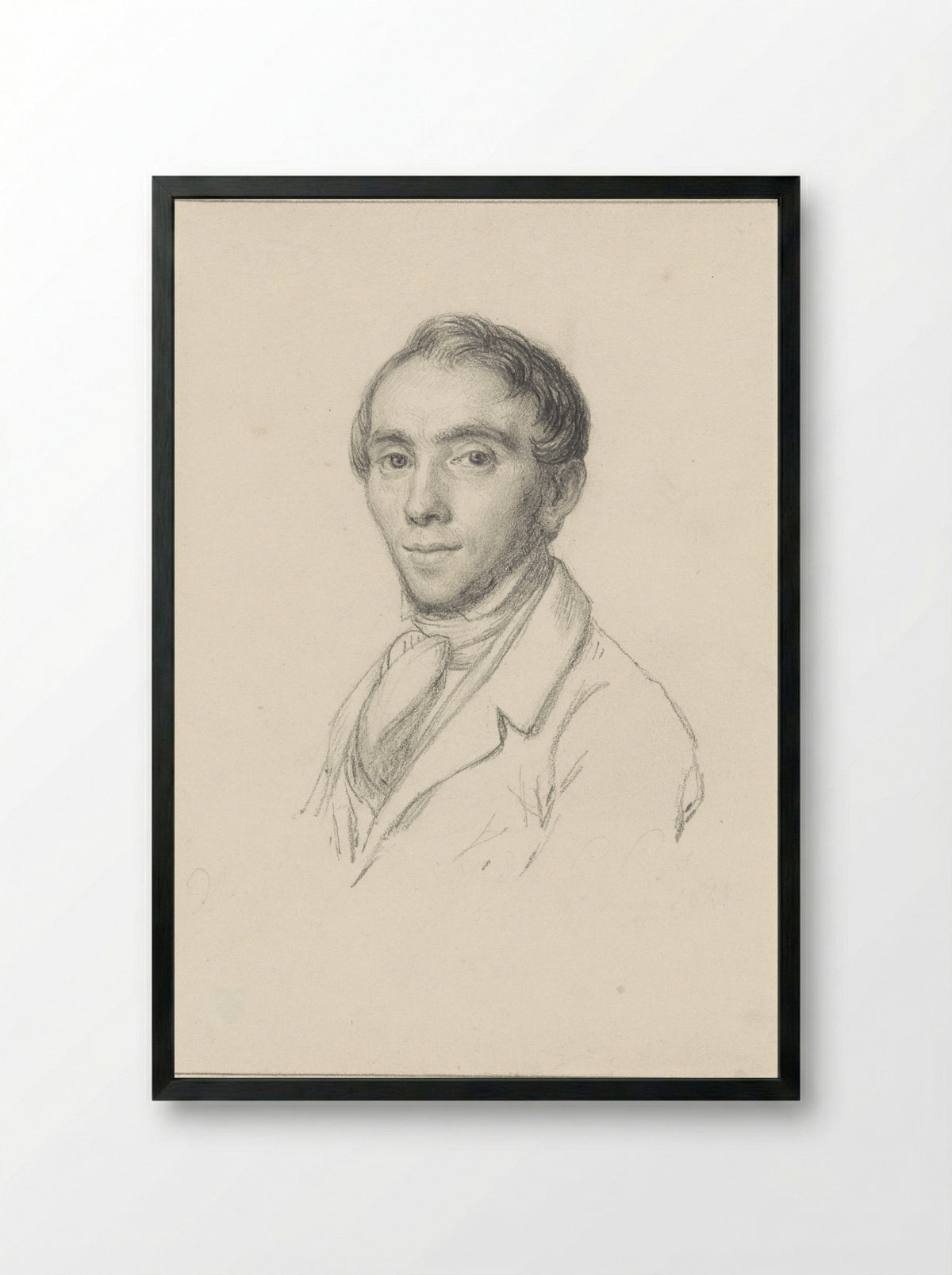 Portret van Cornelis Cels - Willem Hendrik Schmidt - Framed Print Black