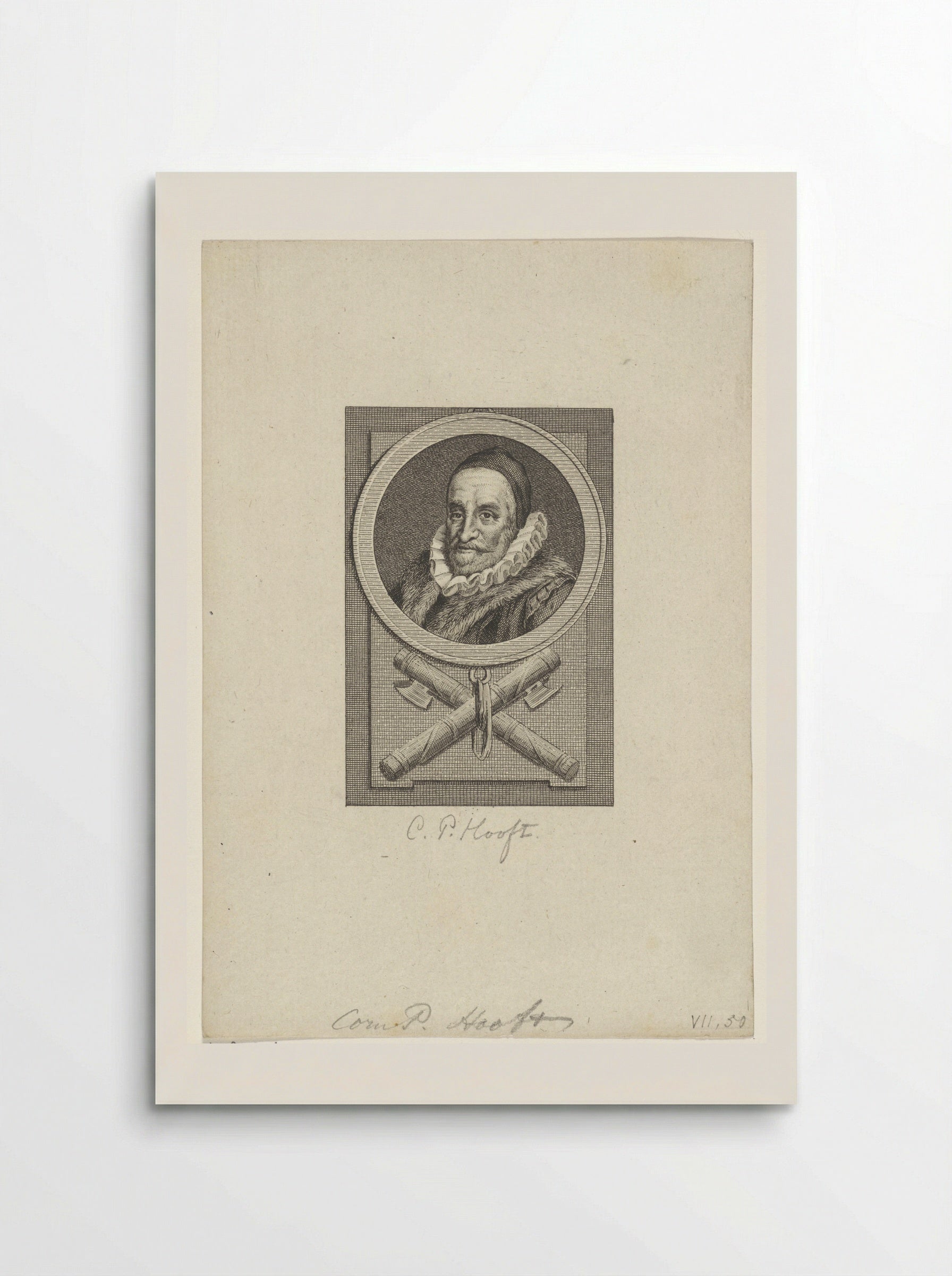Portret van Cornelis Pietersz. Hooft - Reinier Vinkeles (I) - Poster