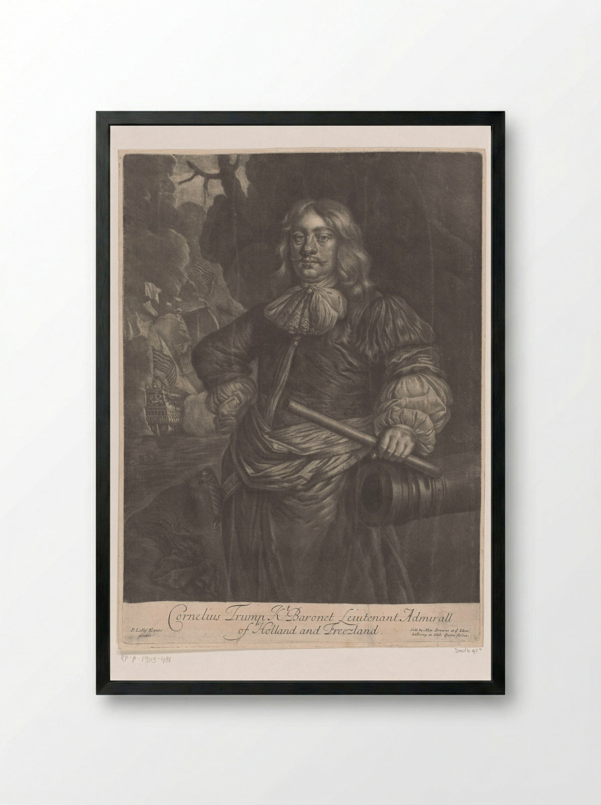 Portret van Cornelis Tromp - Alexander Browne - Framed Print Black