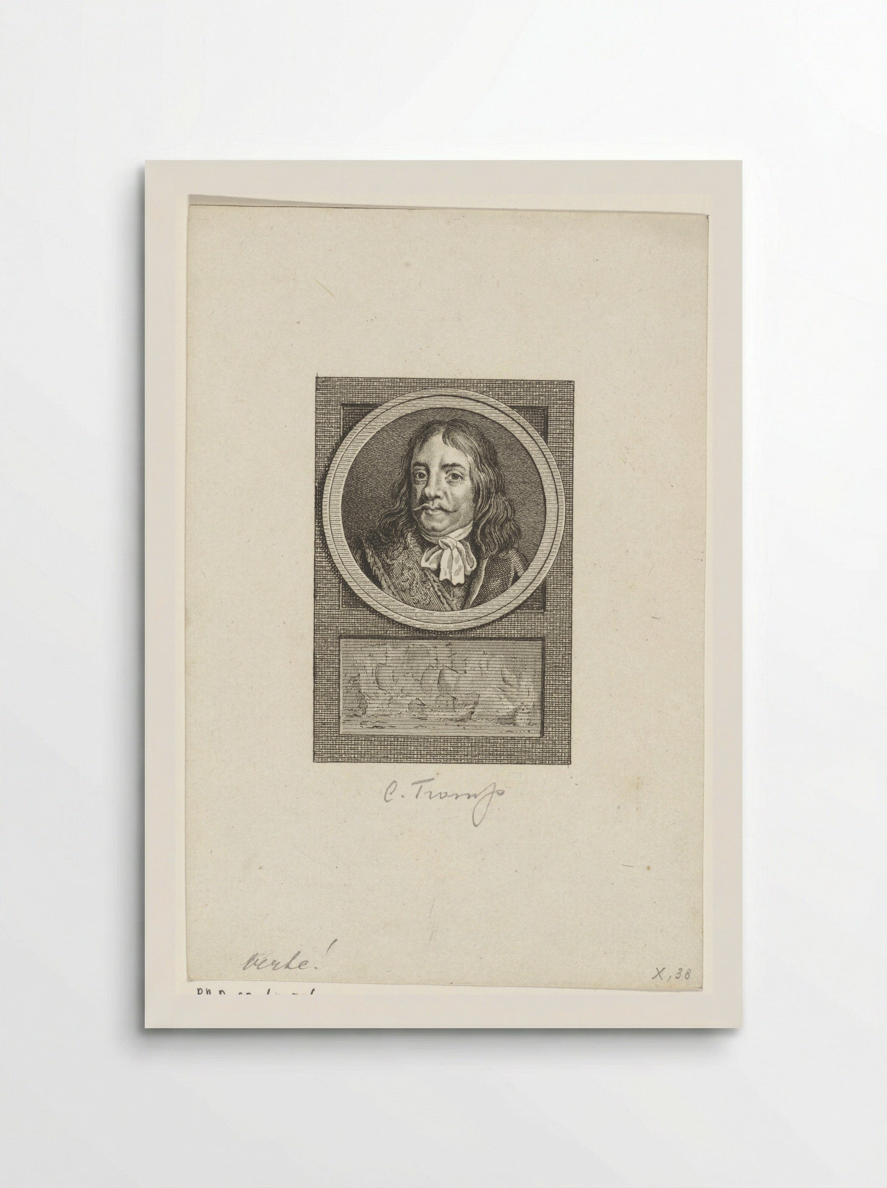 Portret van Cornelis Tromp - Reinier Vinkeles - Poster