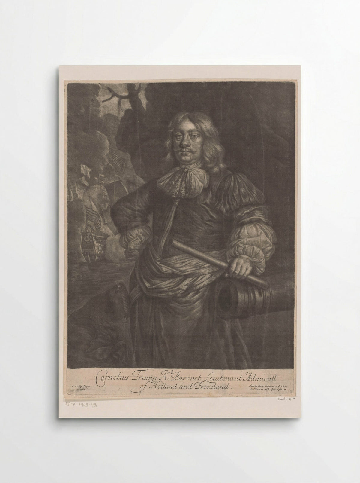 Portret van Cornelis Tromp - Alexander Browne - Poster