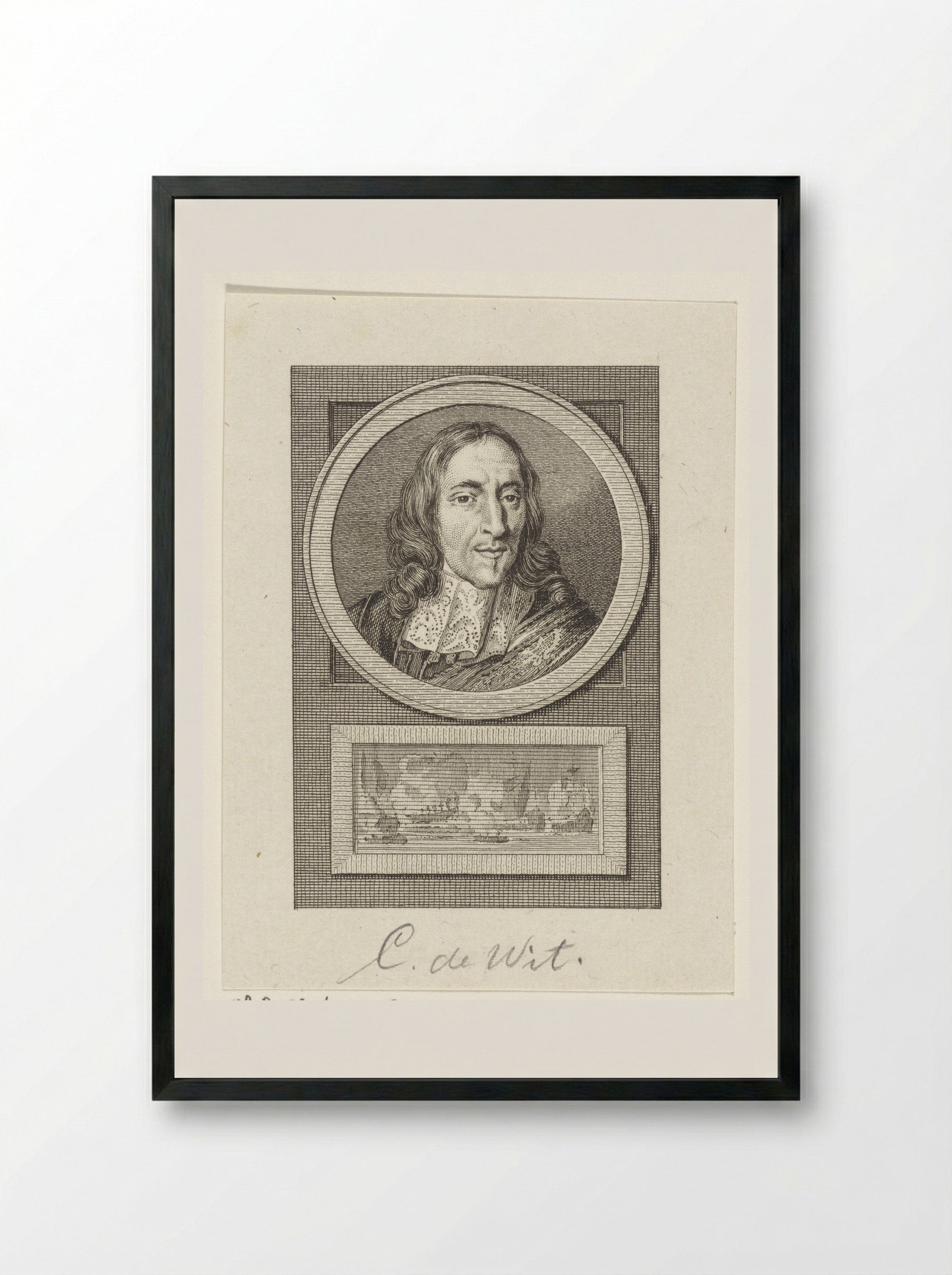 Portret van Cornelis de Witt - Reinier Vinkeles - Framed Print Black