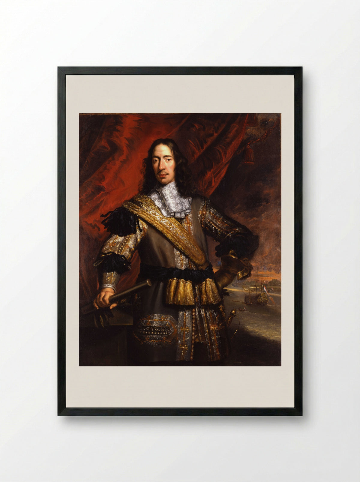 Portret van Cornelis de Witt - Jan de Baen - Framed Print Black