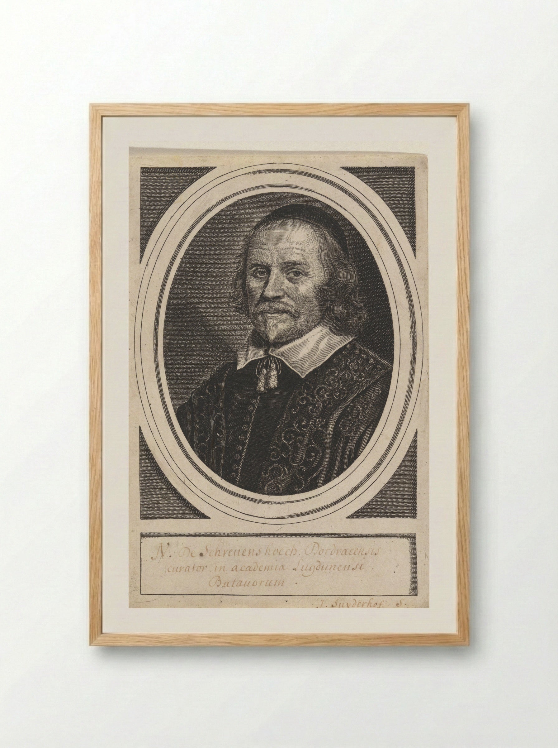 Portret van Cornelis van Beveren - Jonas Suyderhoef - Framed Print Wood