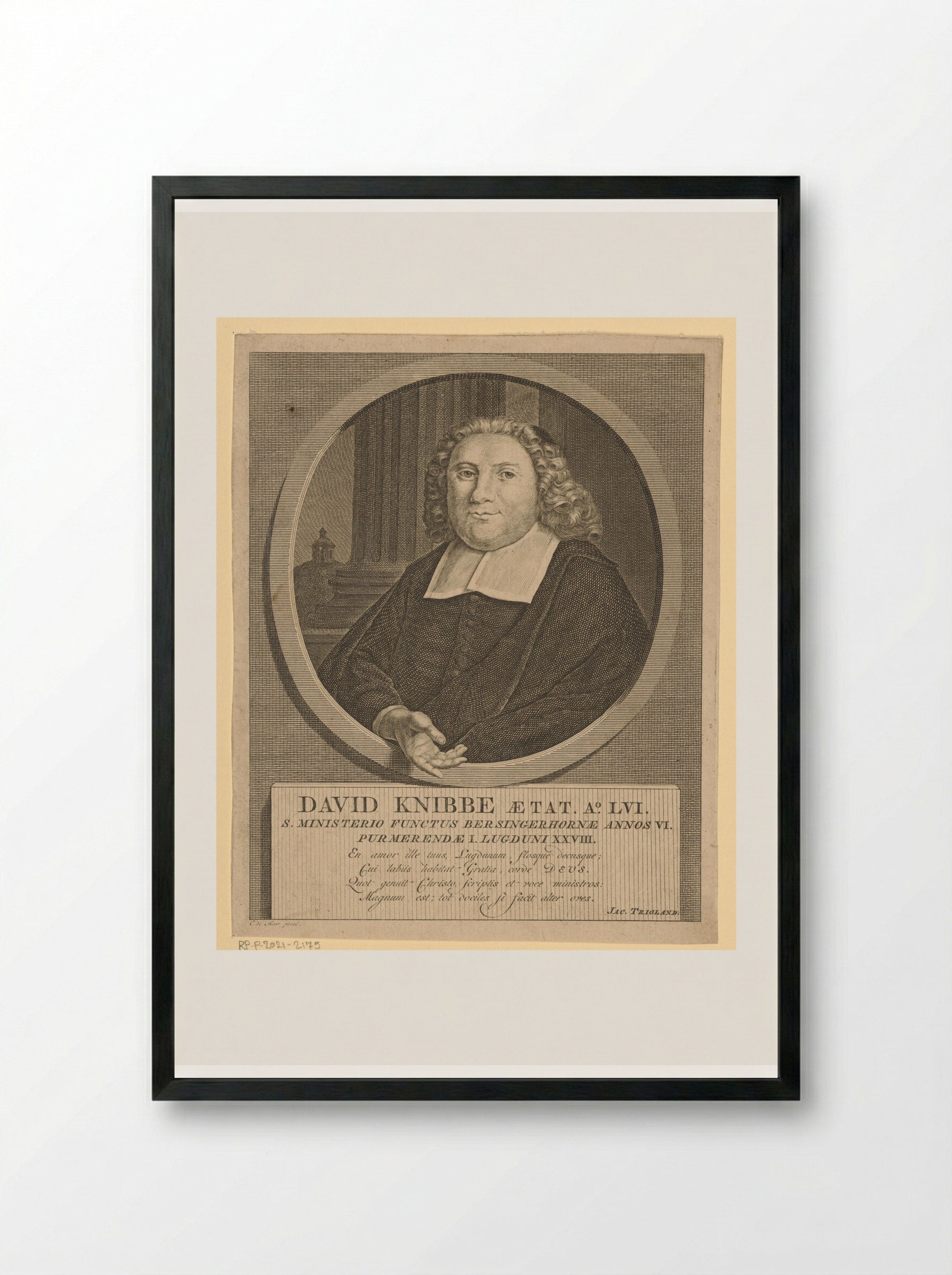 Portret van David Knibbe op 56-jarige leeftijd - Jan Caspar Philips - Framed Print Black