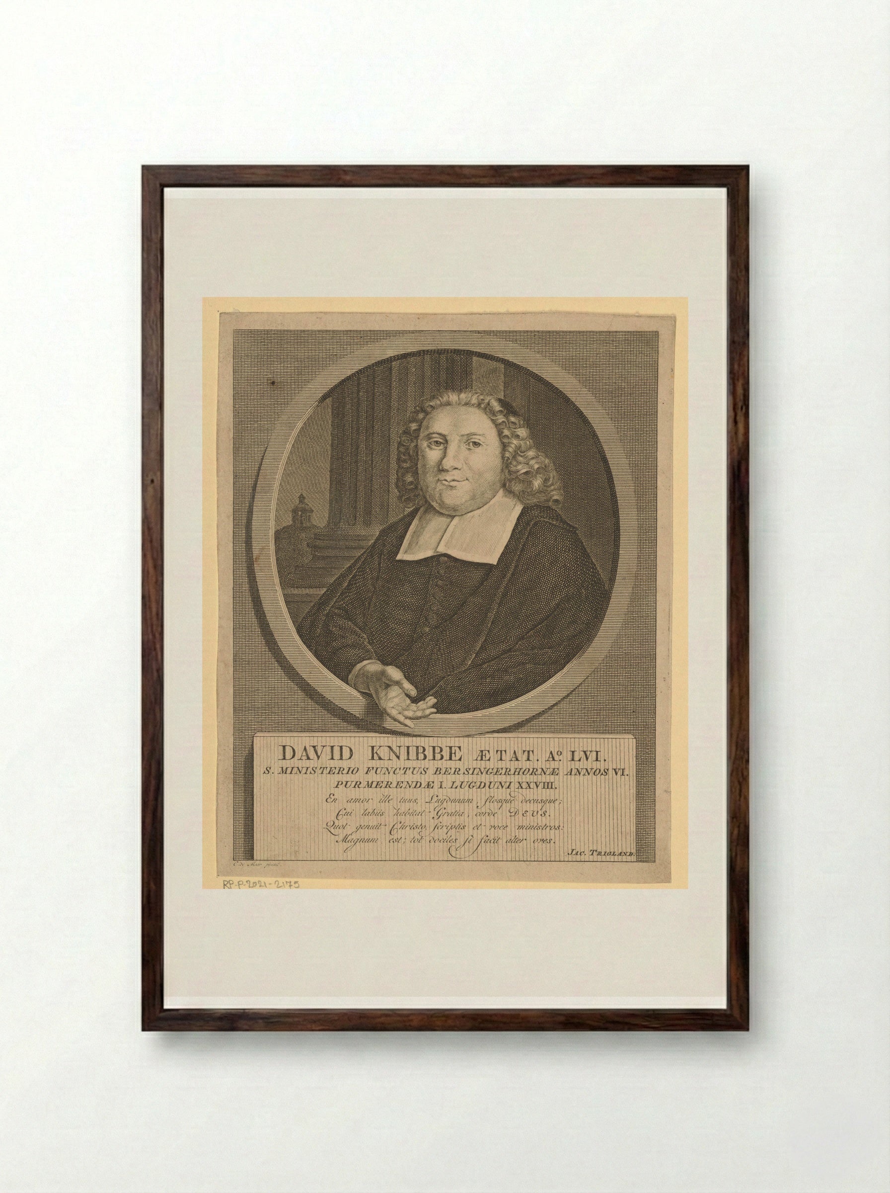 Portret van David Knibbe op 56-jarige leeftijd - Jan Caspar Philips - Framed Print Dark Wood