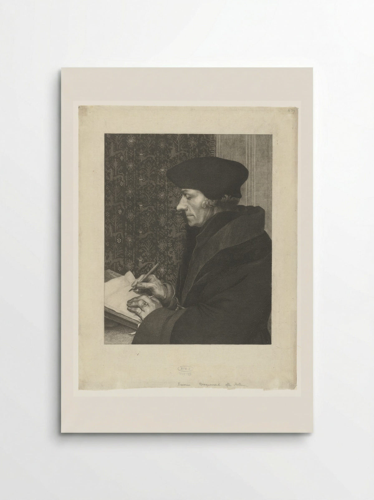 Portret van Desiderius Erasmus - Félix Bracquemond - Poster
