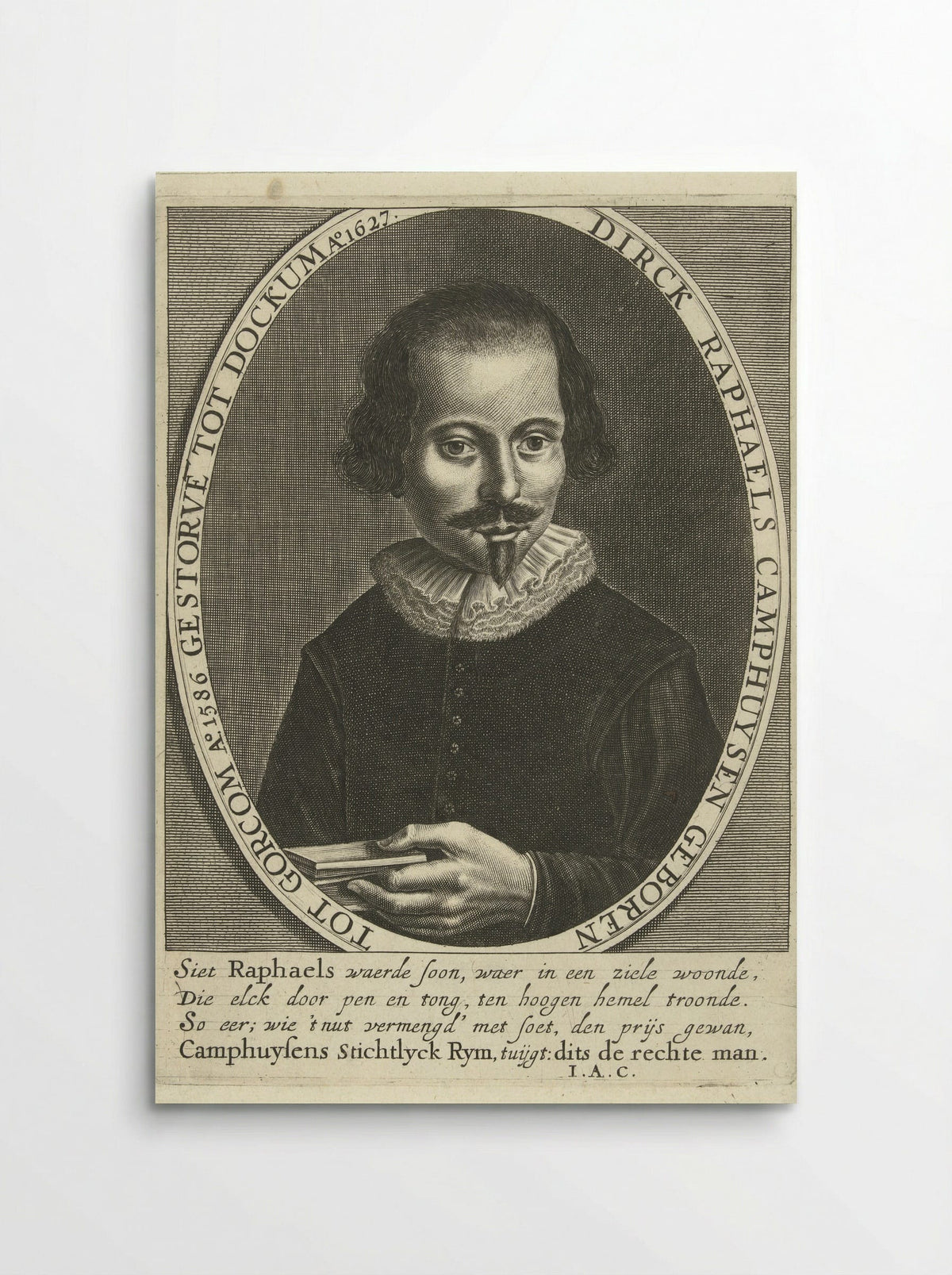 Portret van Dirck Rafaelsz. Camphuysen - Cornelis Koning - Poster