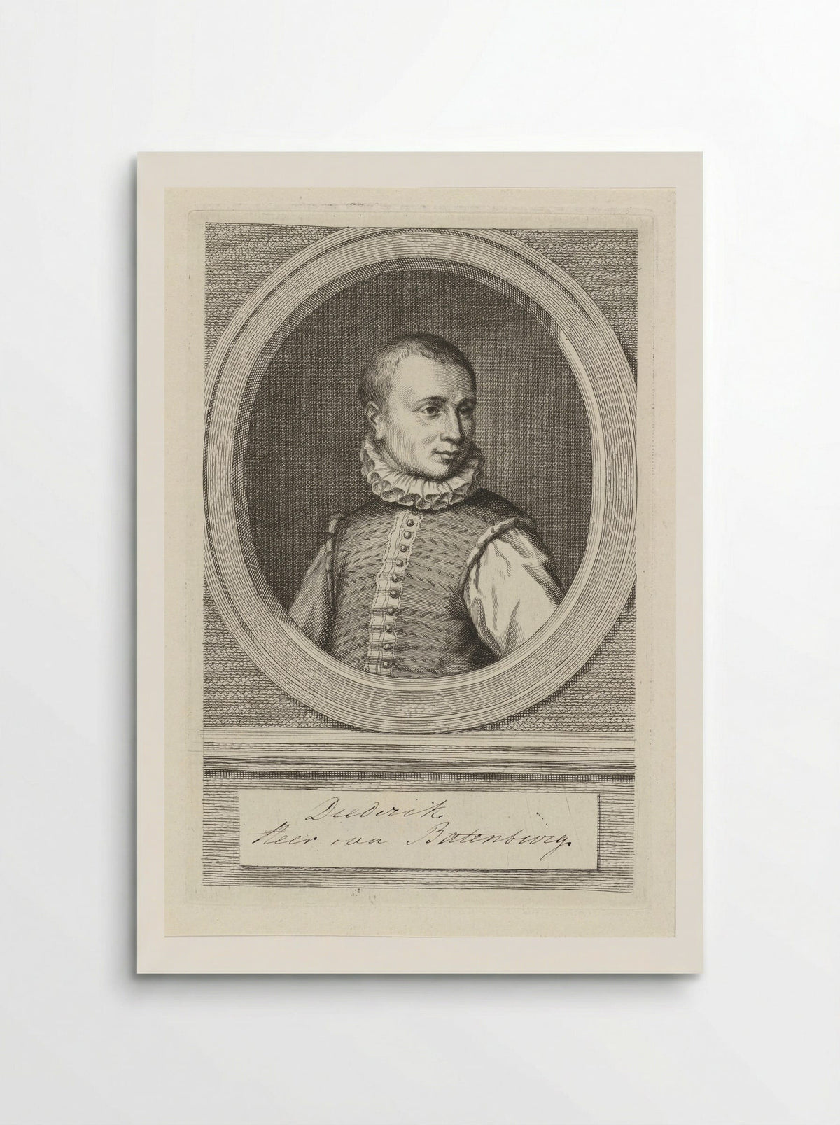 Portret van Dirk van Bronckhorst en Batenburg - Jacob Houbraken - Poster