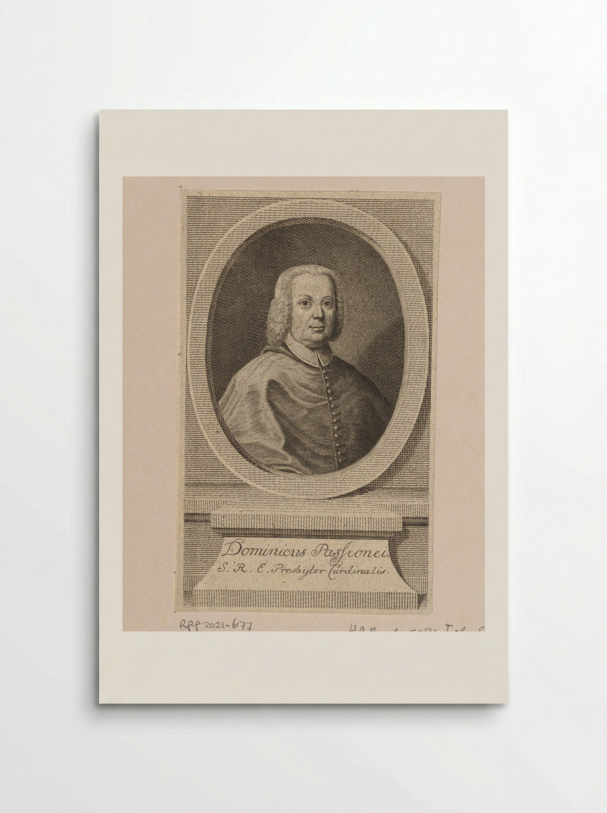 Portret van Domenico Passionei - Christian Fritzsch - Poster