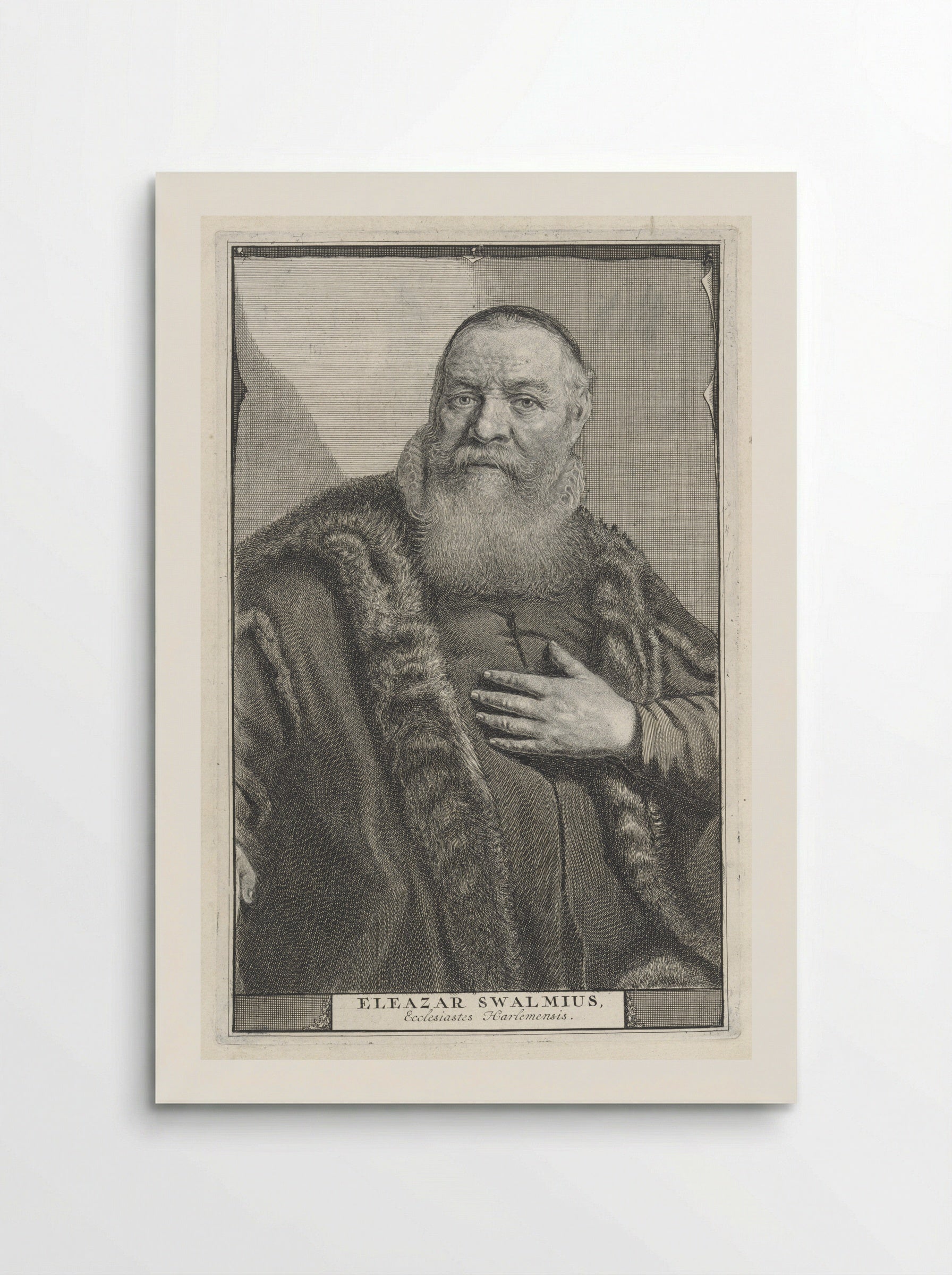 Portret van Eleazar Swalmius - Jonas Suyderhoef - Poster