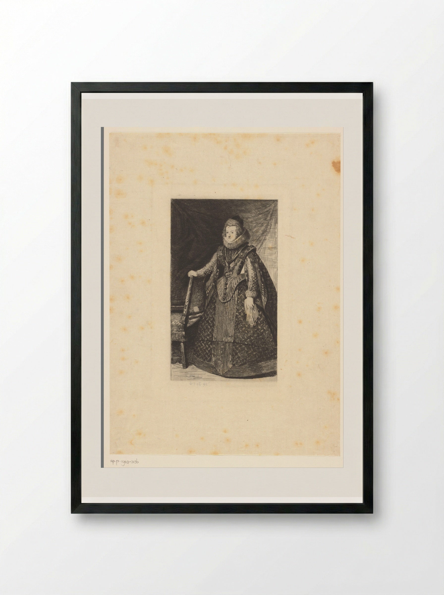 Portret van Elisabeth van Bourbon - Léopold Flameng - Framed Print Black