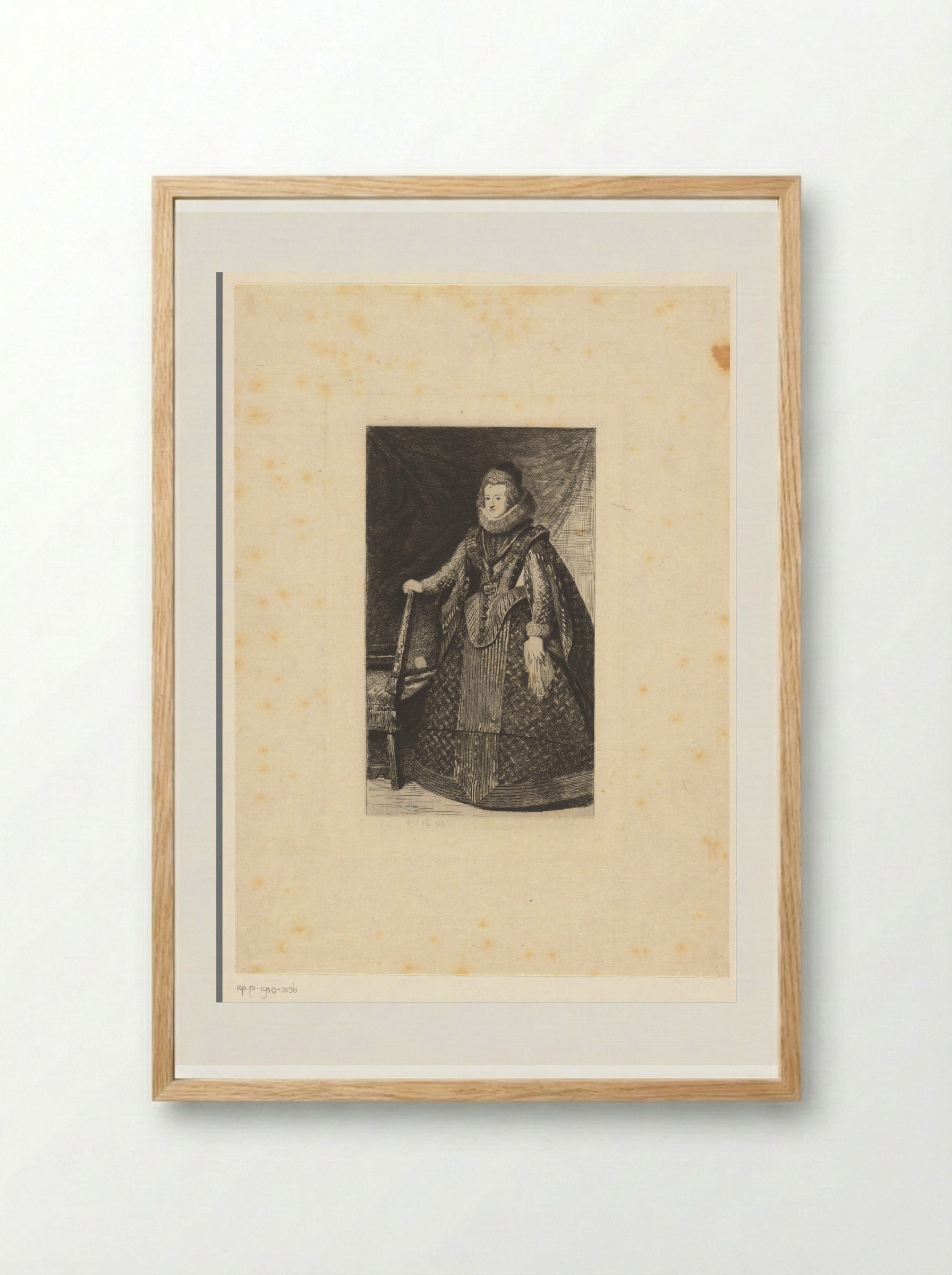 Portret van Elisabeth van Bourbon - Léopold Flameng - Framed Print Wood
