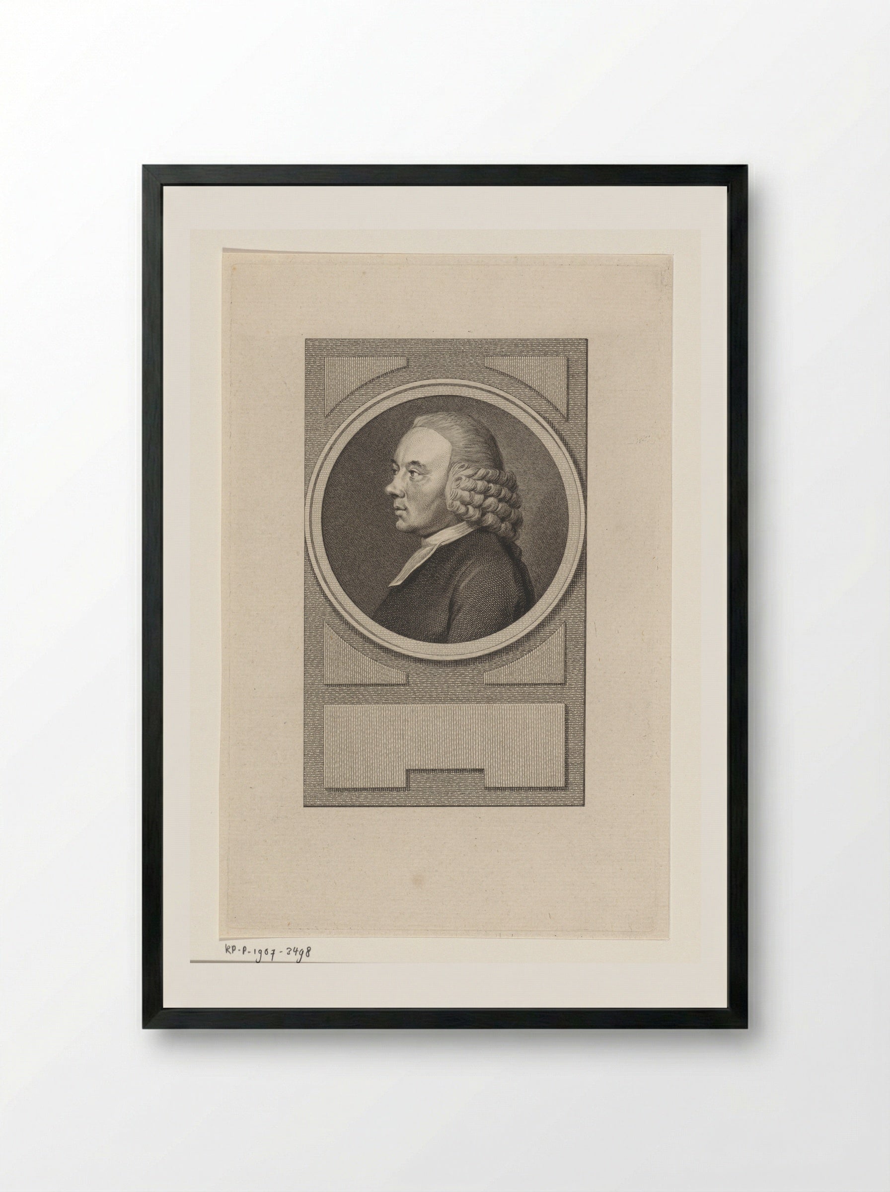Portret van Engelbertus Matthias Engelberts - Reinier Vinkeles - Framed Print Black