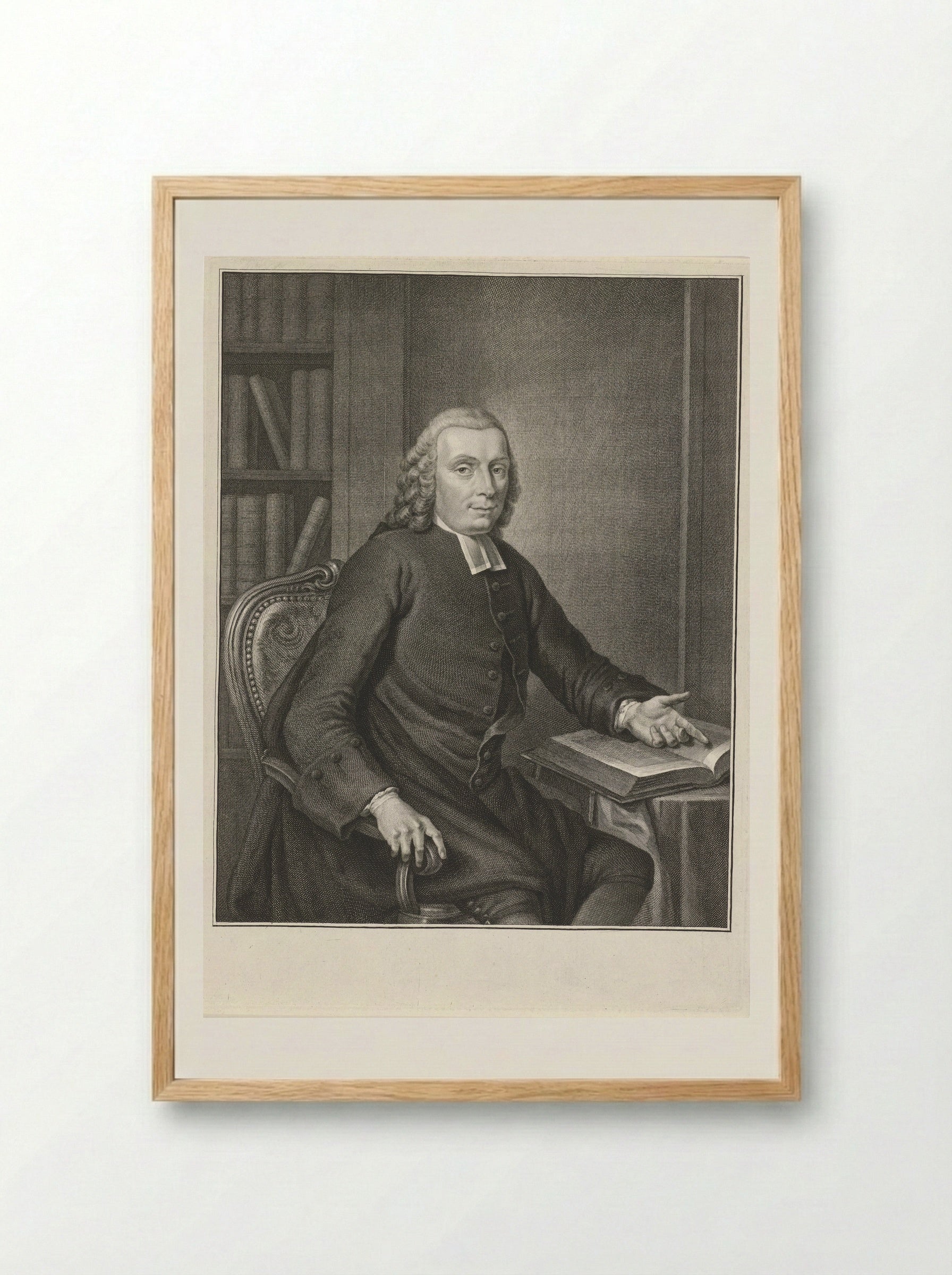 Portret van Ericus Fredericus Alberti - Jacob Houbraken - Framed Print Wood