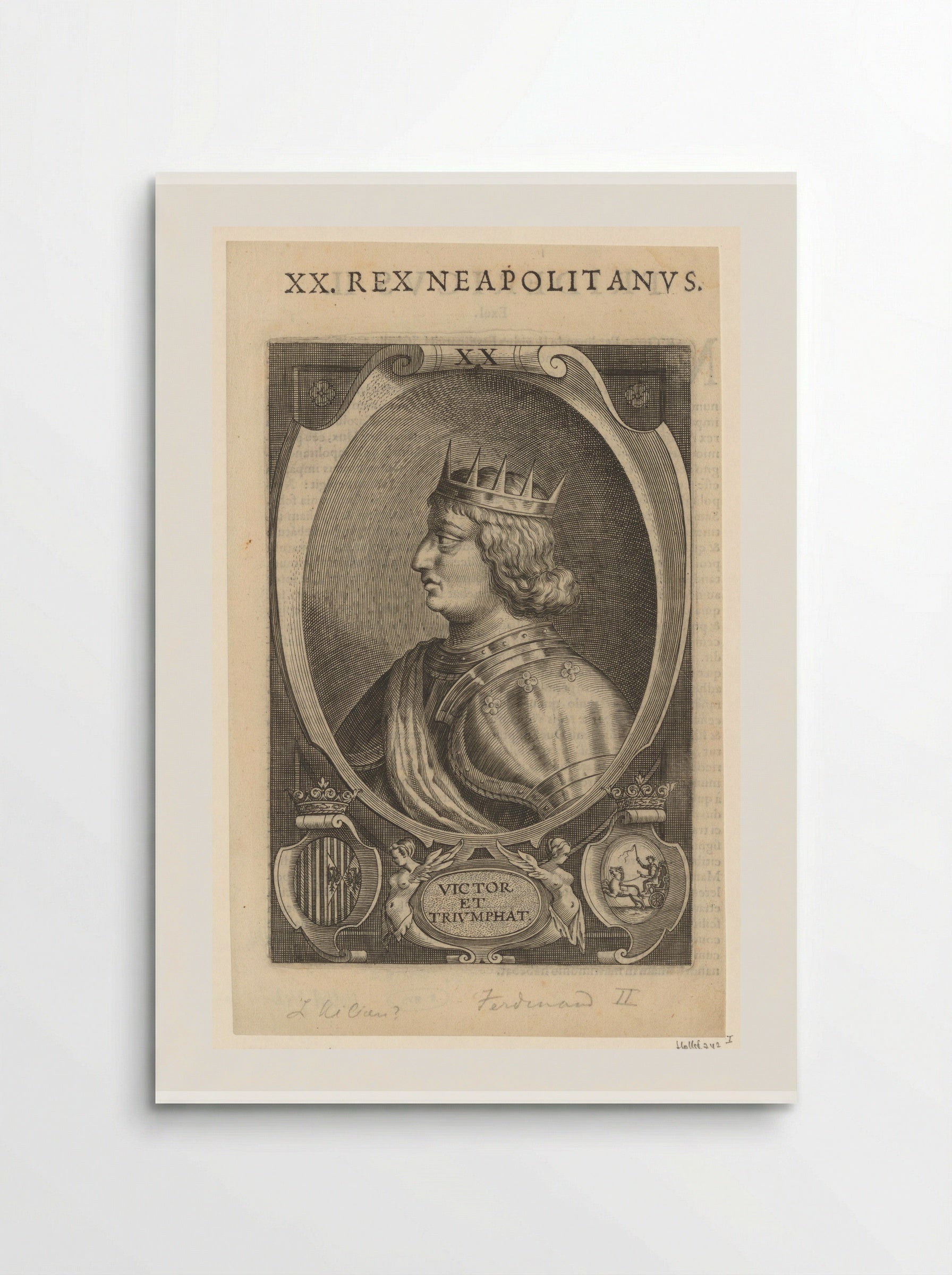 Portret van Ferdinand II, koning van Napels - Lucas Kilian - Poster