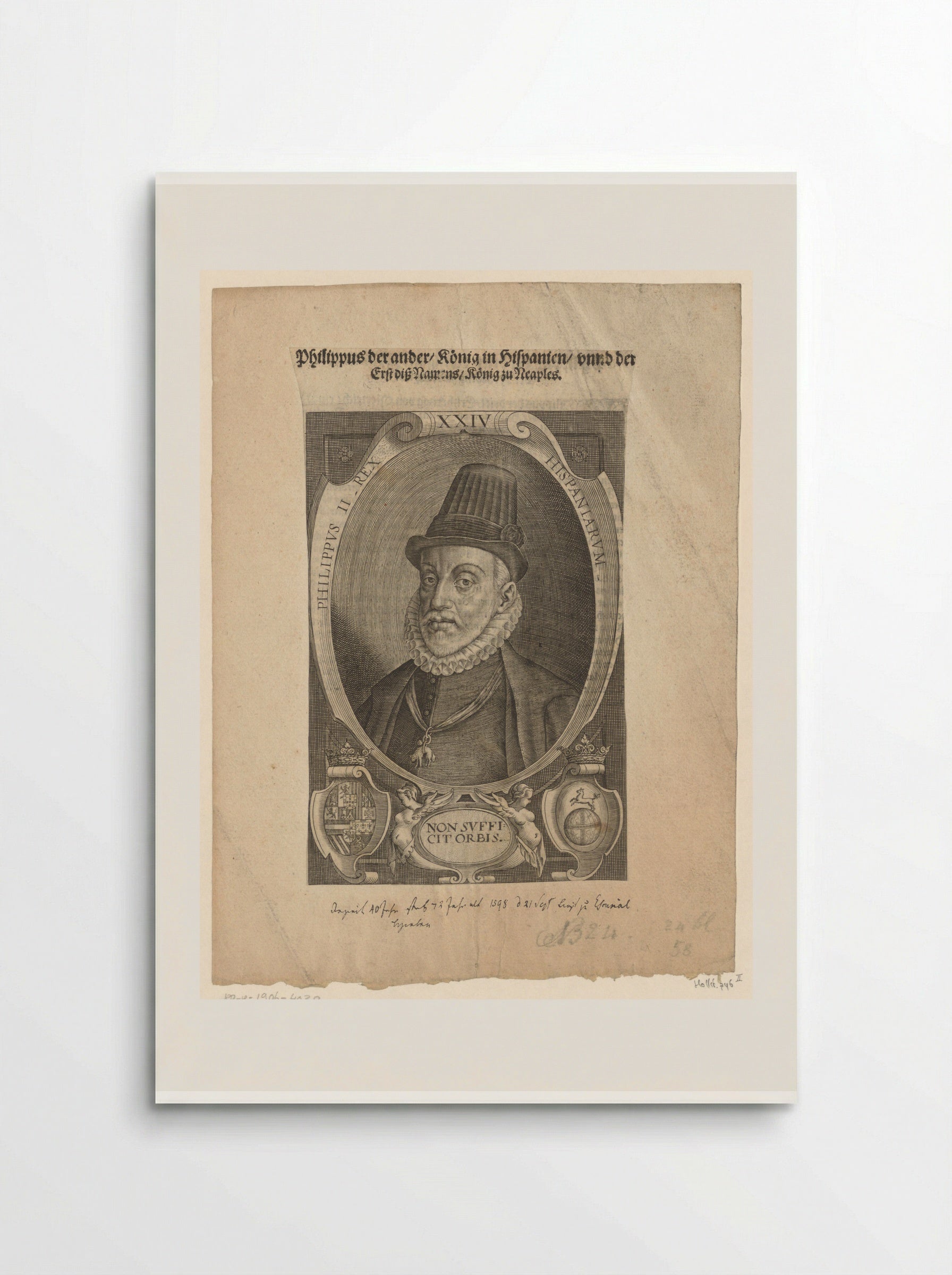 Portret van Filips II, koning van Napels - Lucas Kilian - Poster