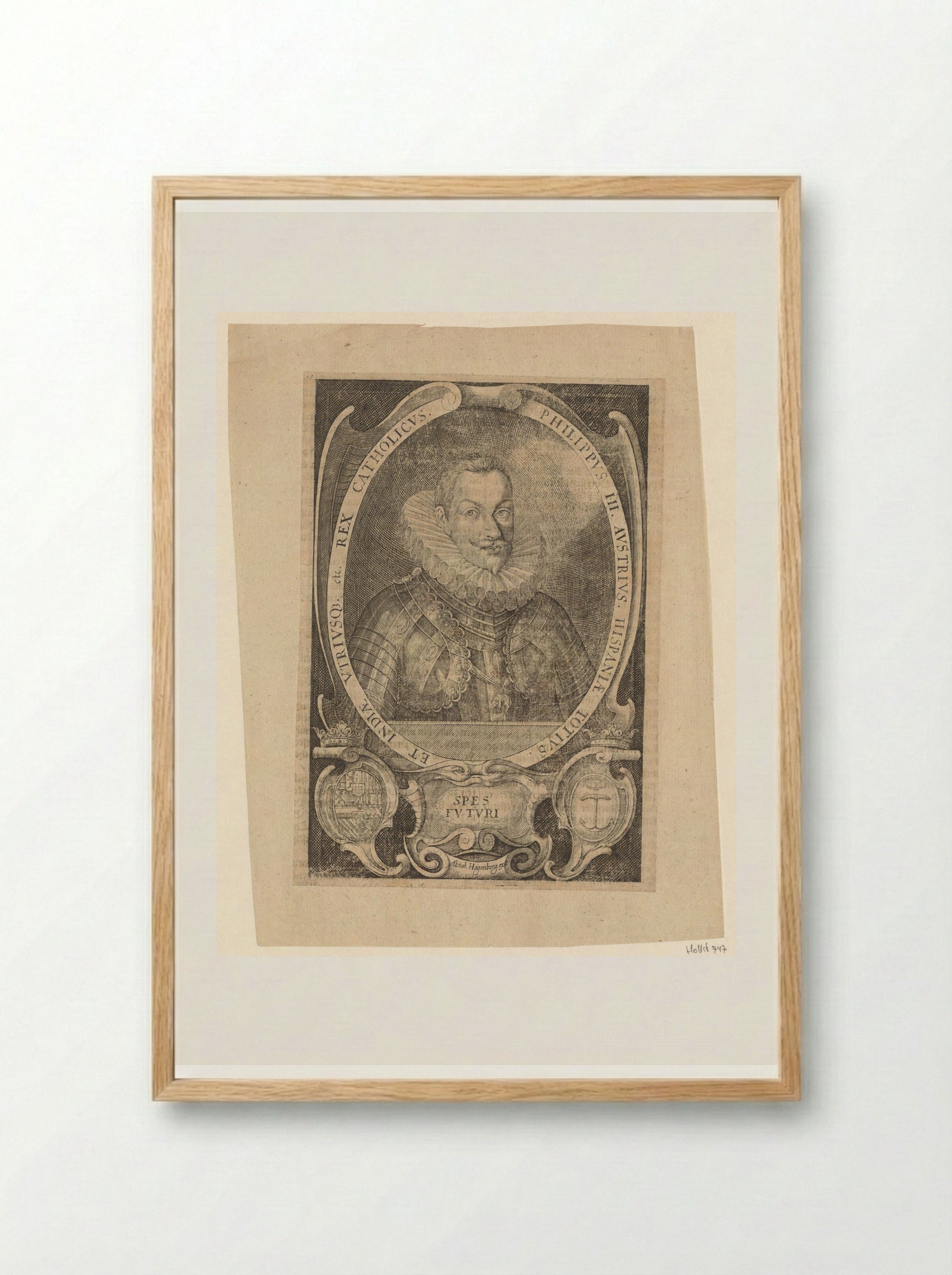 Portret van Filips III, koning van Napels - Lucas Kilian - Framed Print Wood