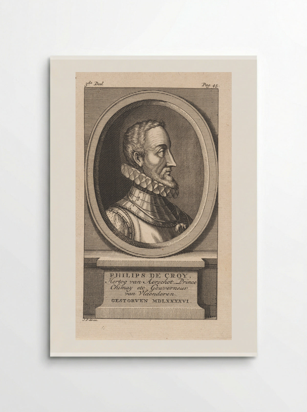 Portret van Filips III van Croÿ, hertog van Aarschot, prins van Chimay - Jan Punt - Poster