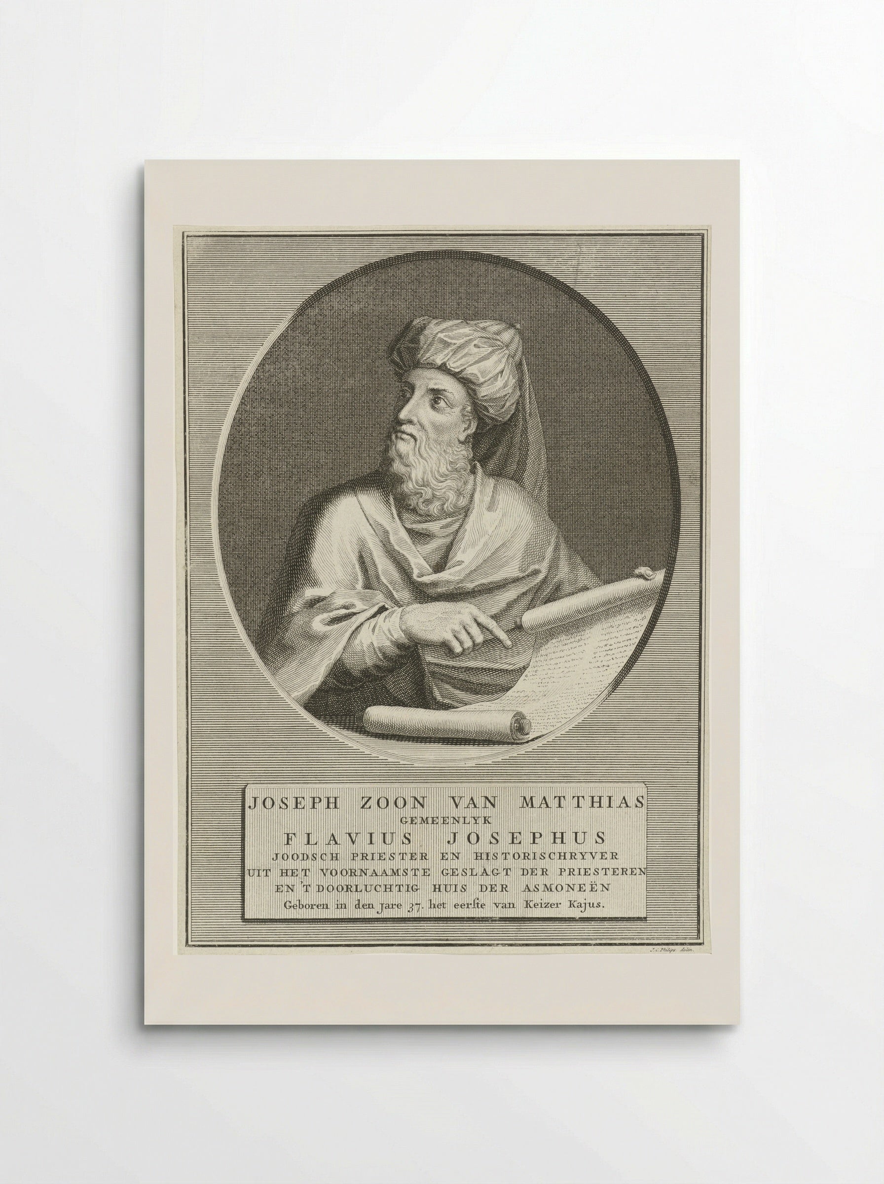 Portret van Flavius Josephus - Jan Caspar Philips - Poster