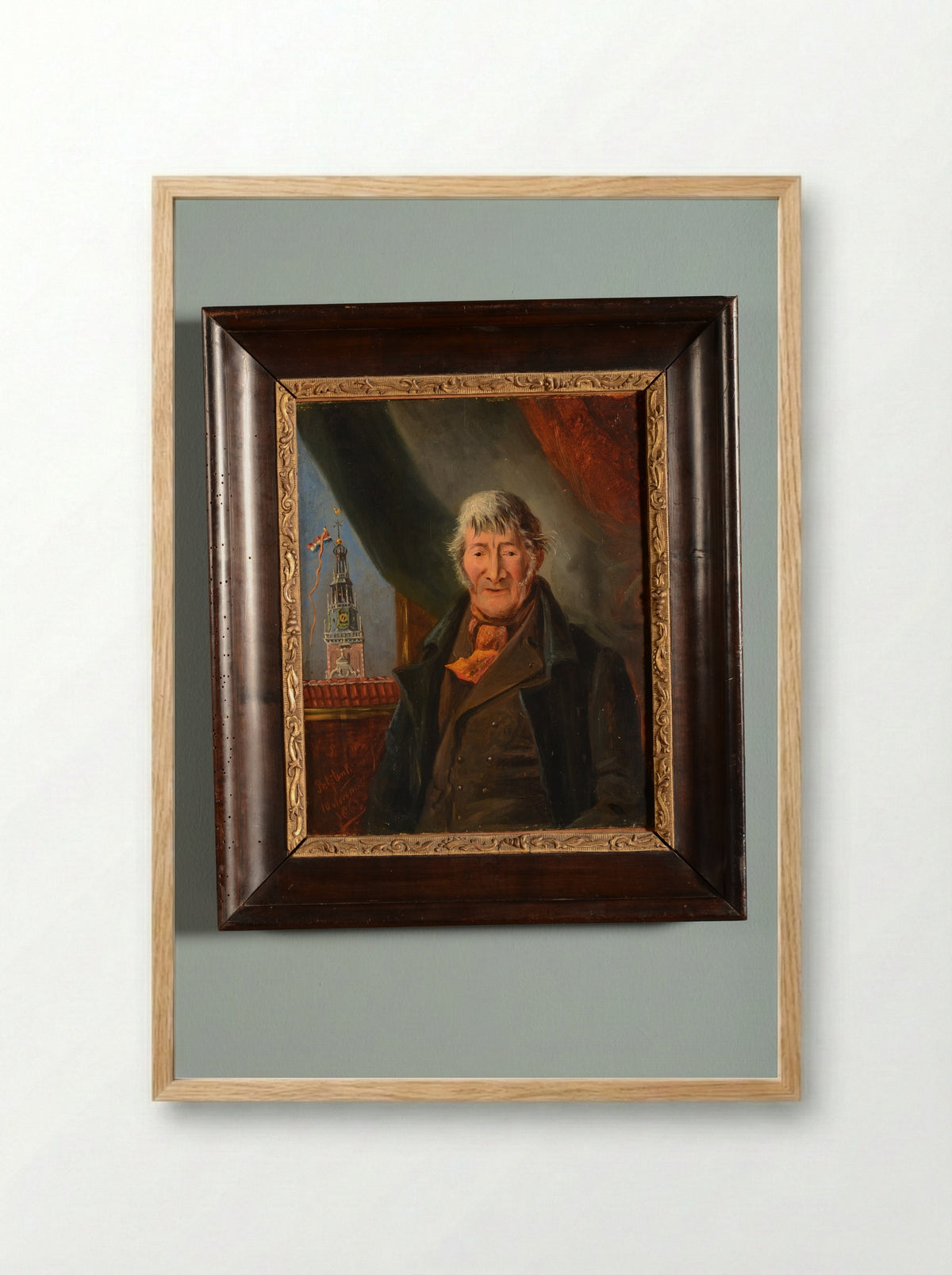 Portret van Floris van Schagen - Bernardus Gerardus ten Berge - Framed Print Wood