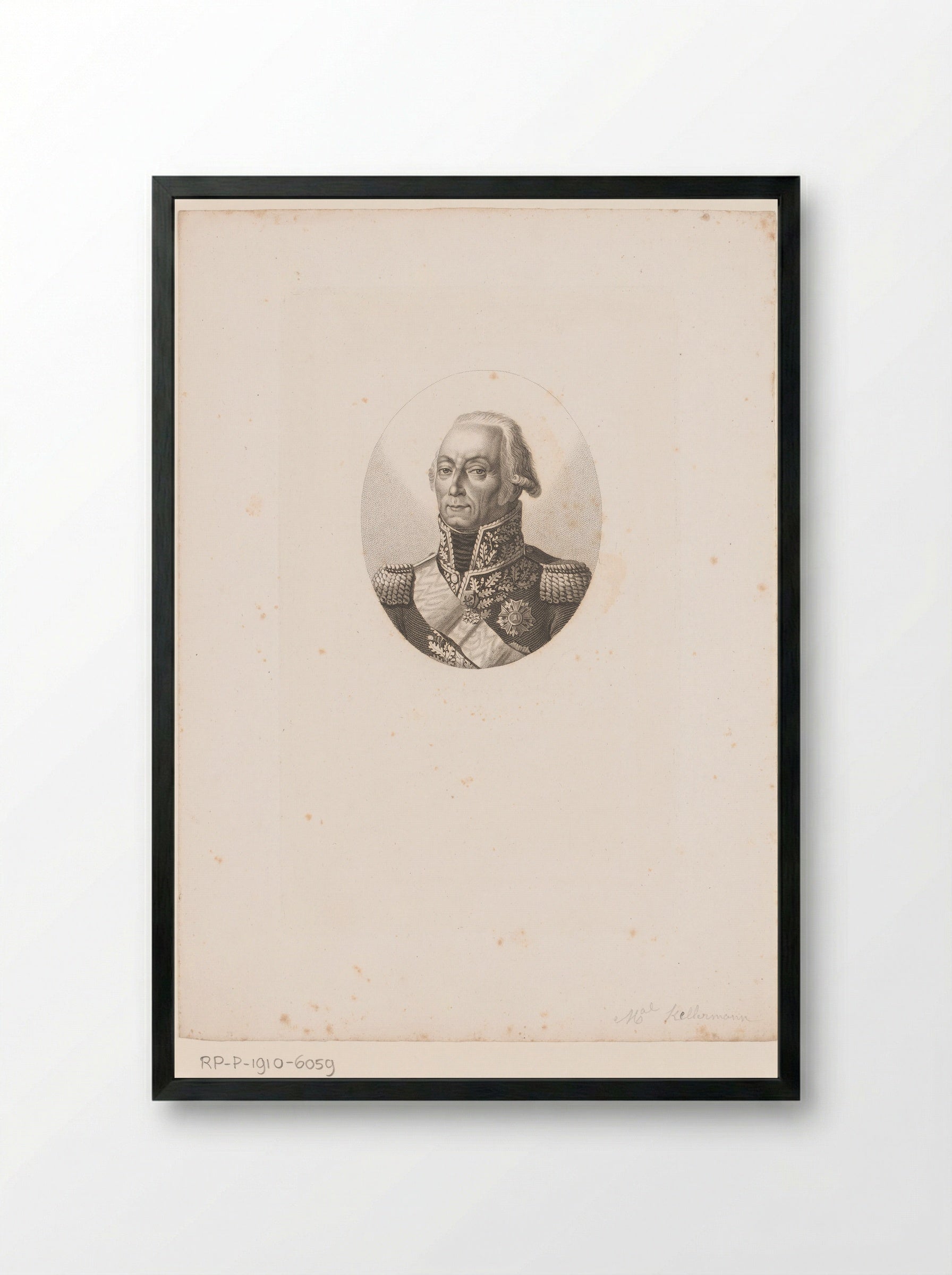Portret van François Christophe Kellermann - Ambroise Tardieu - Framed Print Black