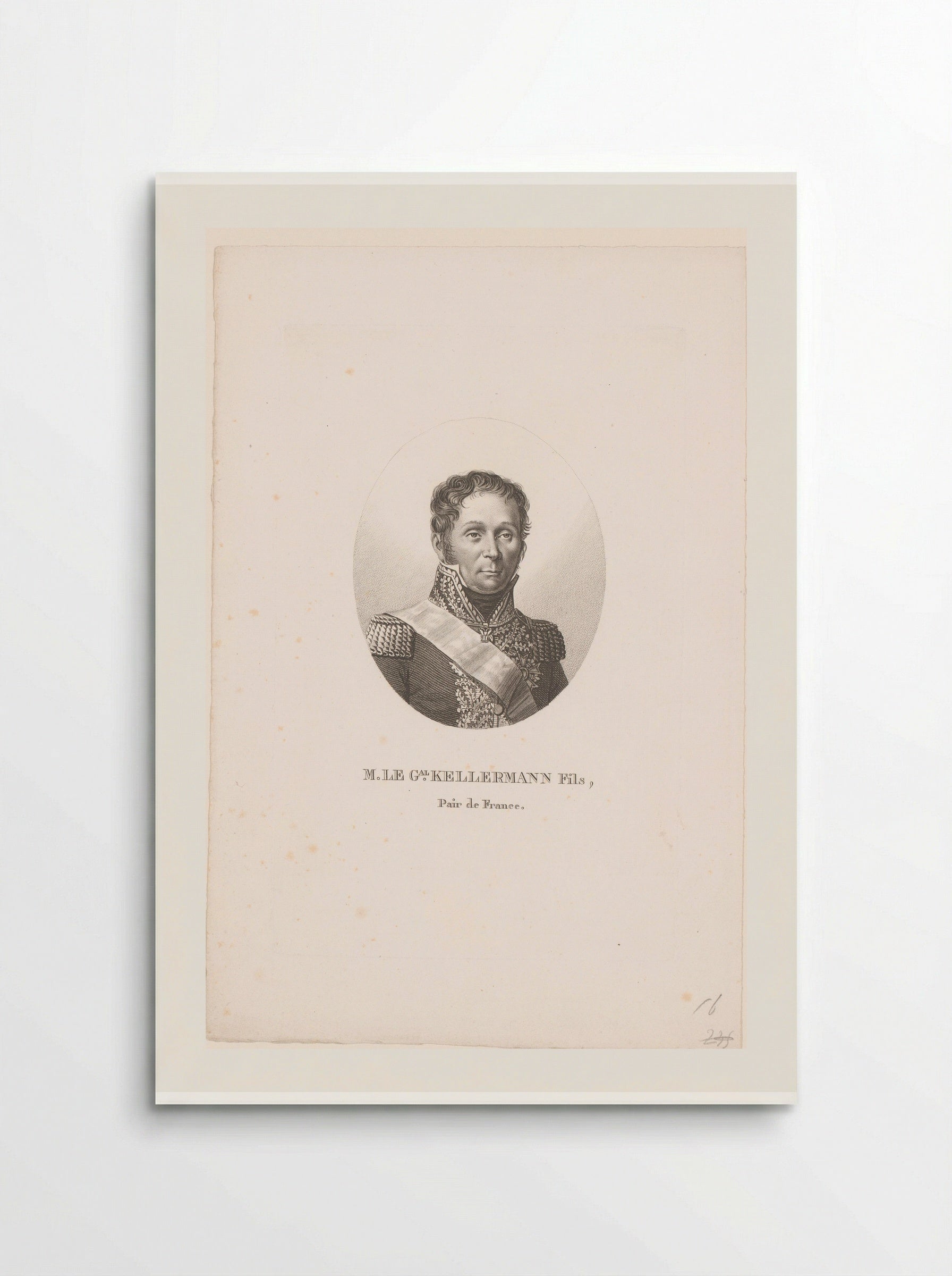 Portret van François Etienne de Kellermann - Ambroise Tardieu - Poster