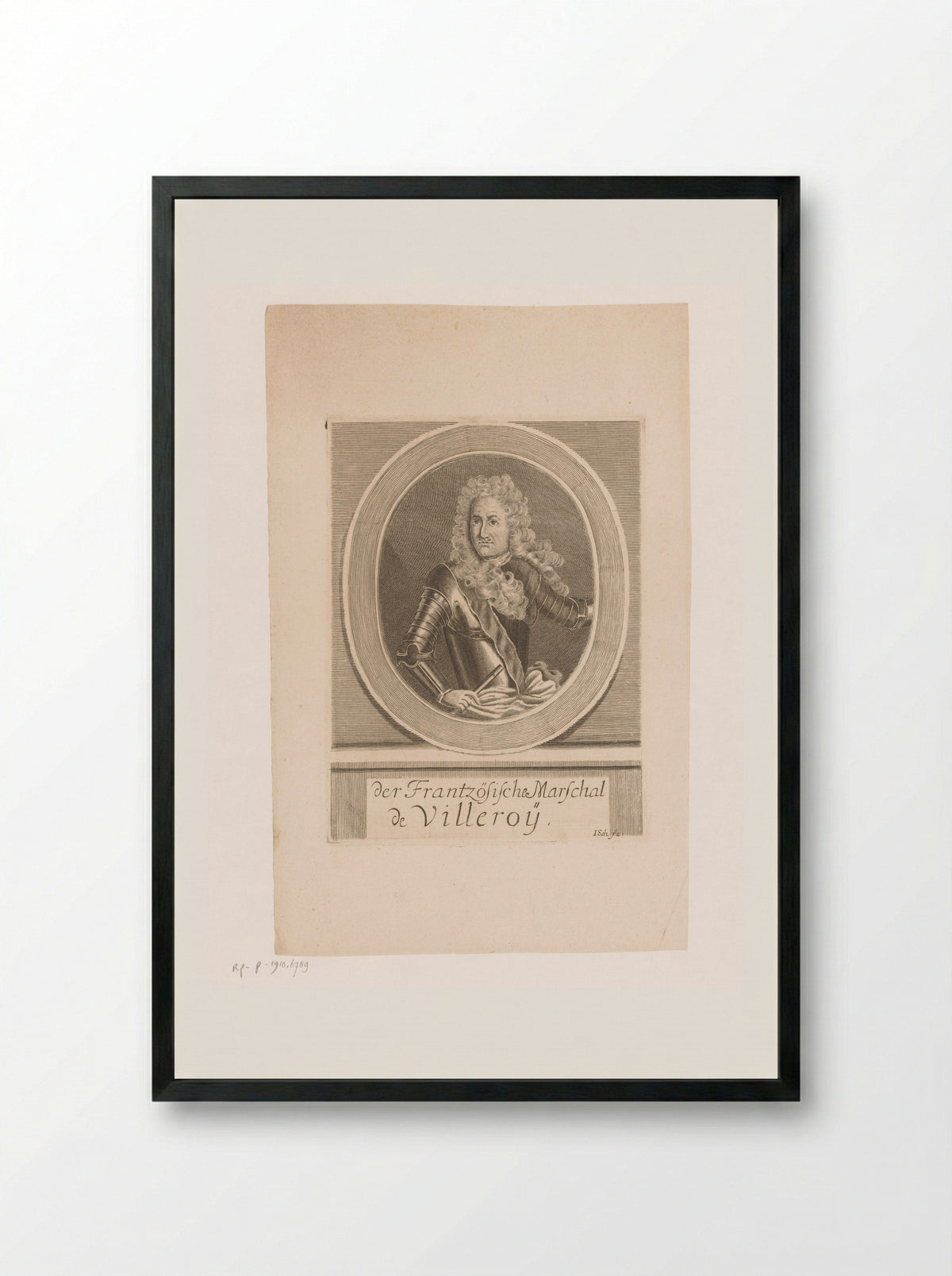 Portret van François de Neufville, hertog van Villeroy - Monogrammist ISCH - Framed Print Black